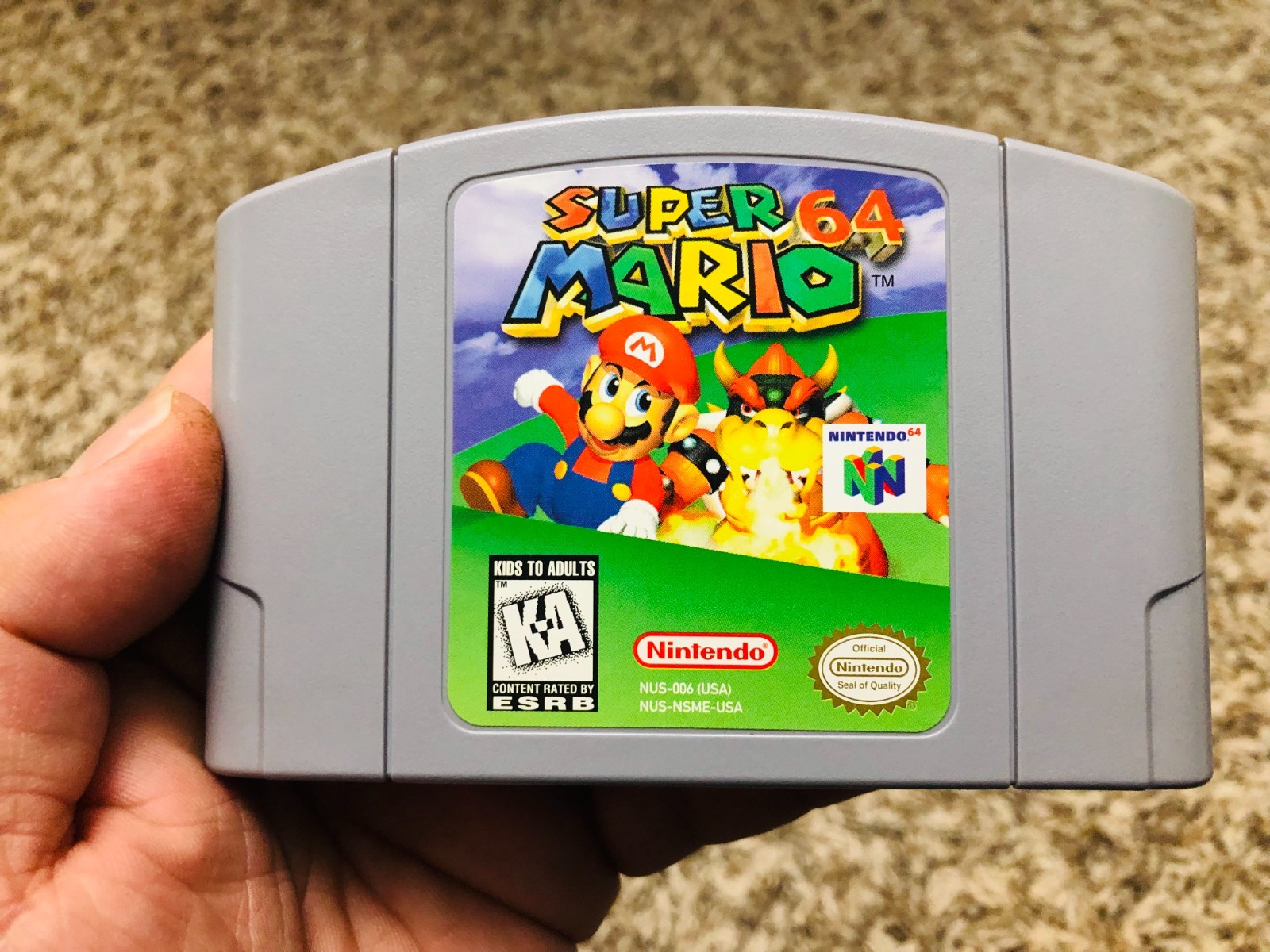 Super Mario 64 (Nintendo 64, 1996) Game Cartridge only Tested Authentic
