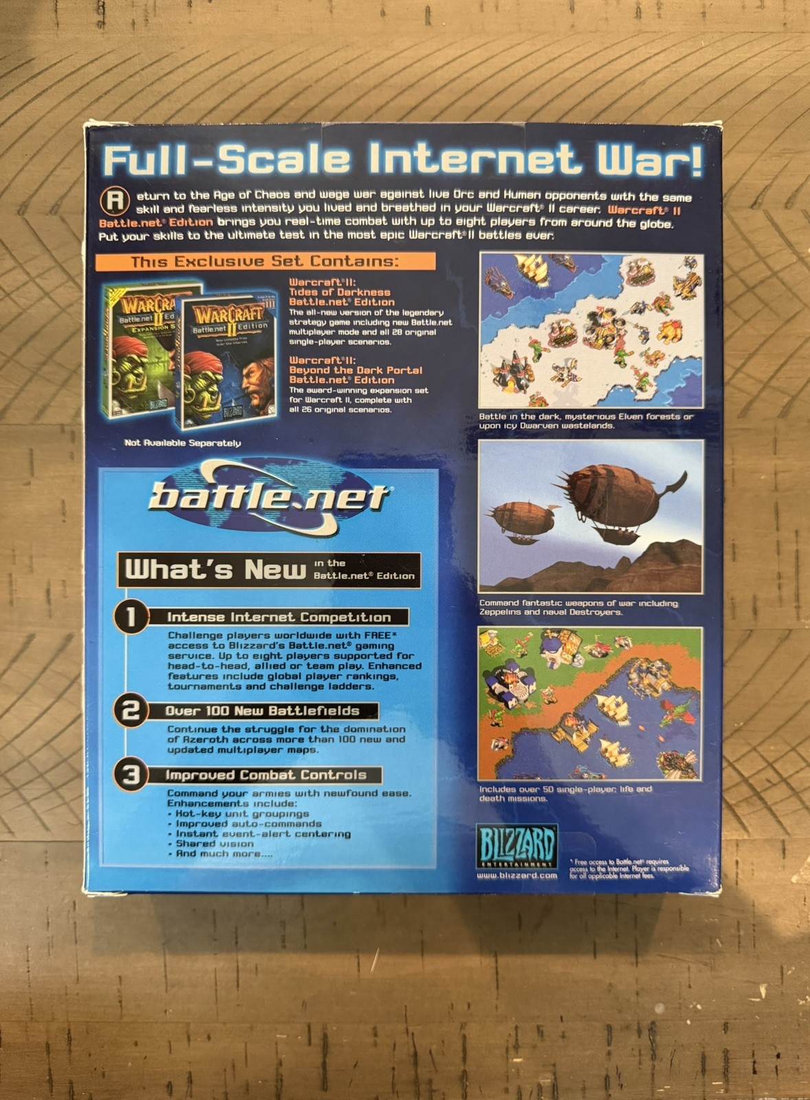 WarCraft: Orcs & Humans & WarCraft II 2: Battle.net Edition Big Box (PC, 1994)
