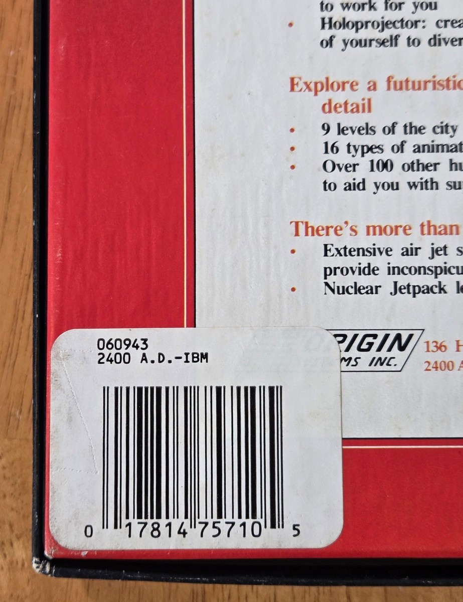 2400 A.D. Origin 5.25″ IBM Tandy PC Big Box Game Complete CIB Map Robot Figures