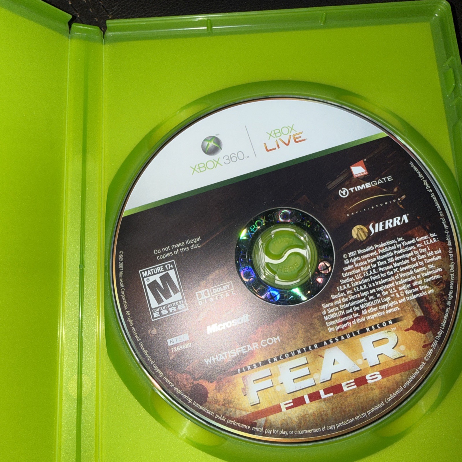 F.E.A.R. Files Complete Stand-alone Expansion Pack Series (Microsoft Xbox 360)