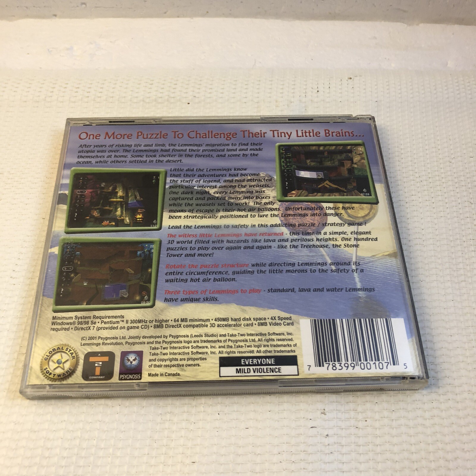 Lemmings Revolution PC 2002 Psygnosis global cdrom Game of Year puzzle adventure