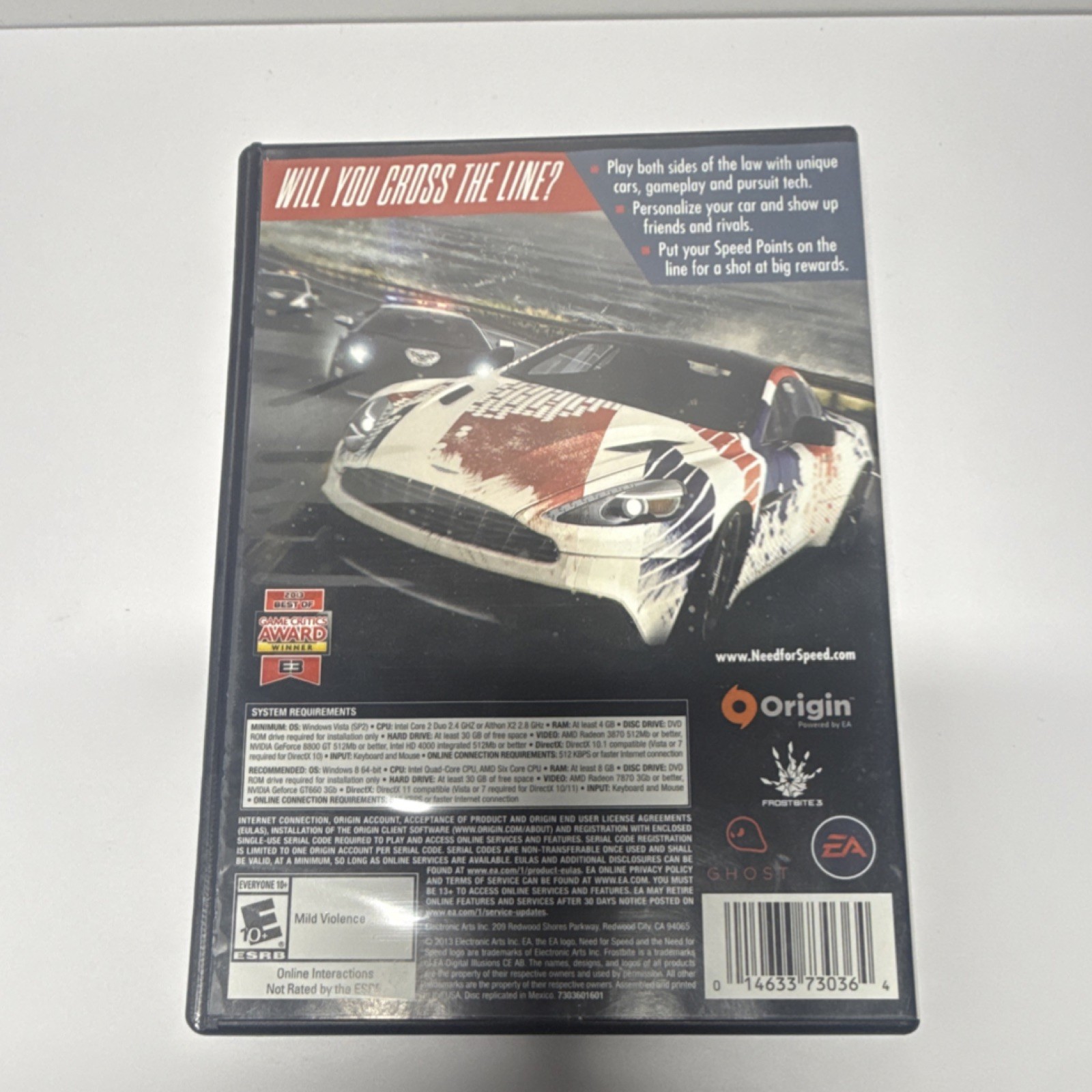 EA Need for Speed Rivals PC 2-Disc Set Multiplayer Manual Online Playability