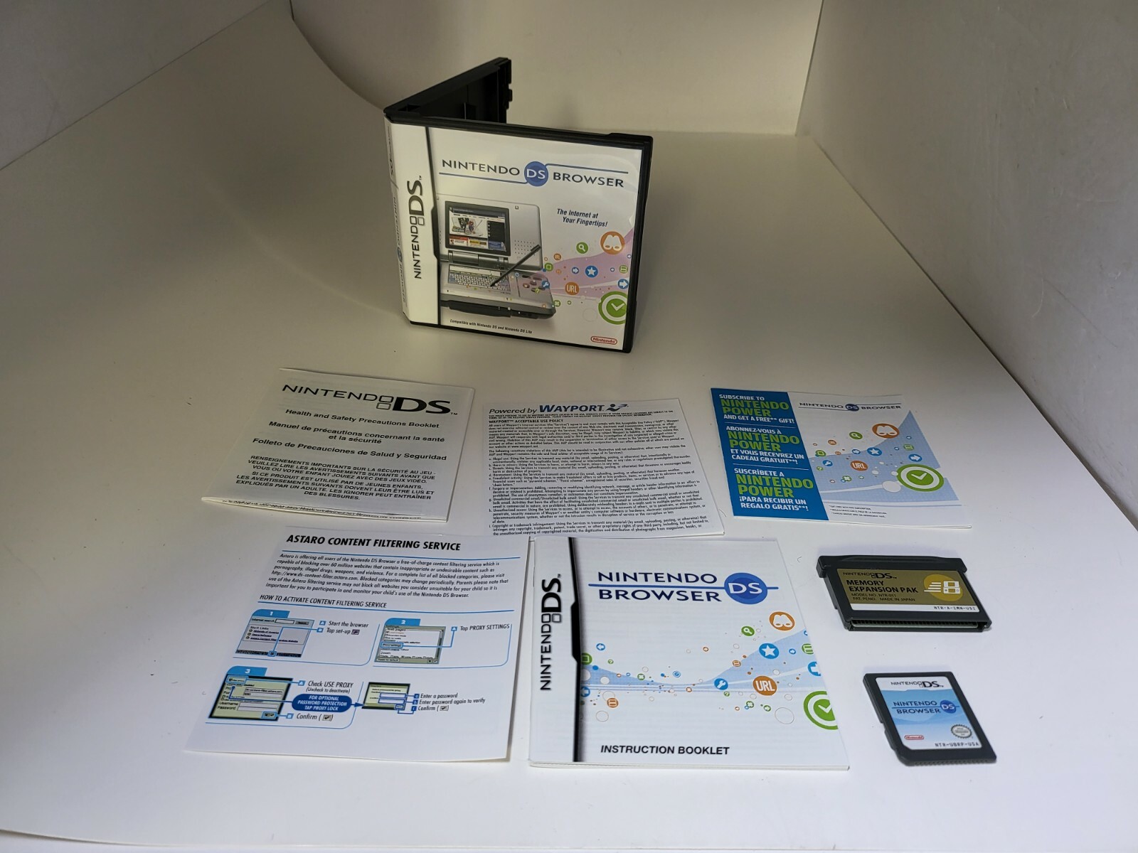 NEW Nintendo DS Internet Browser Cartridge Memory Expansion Pak & Manual CIB