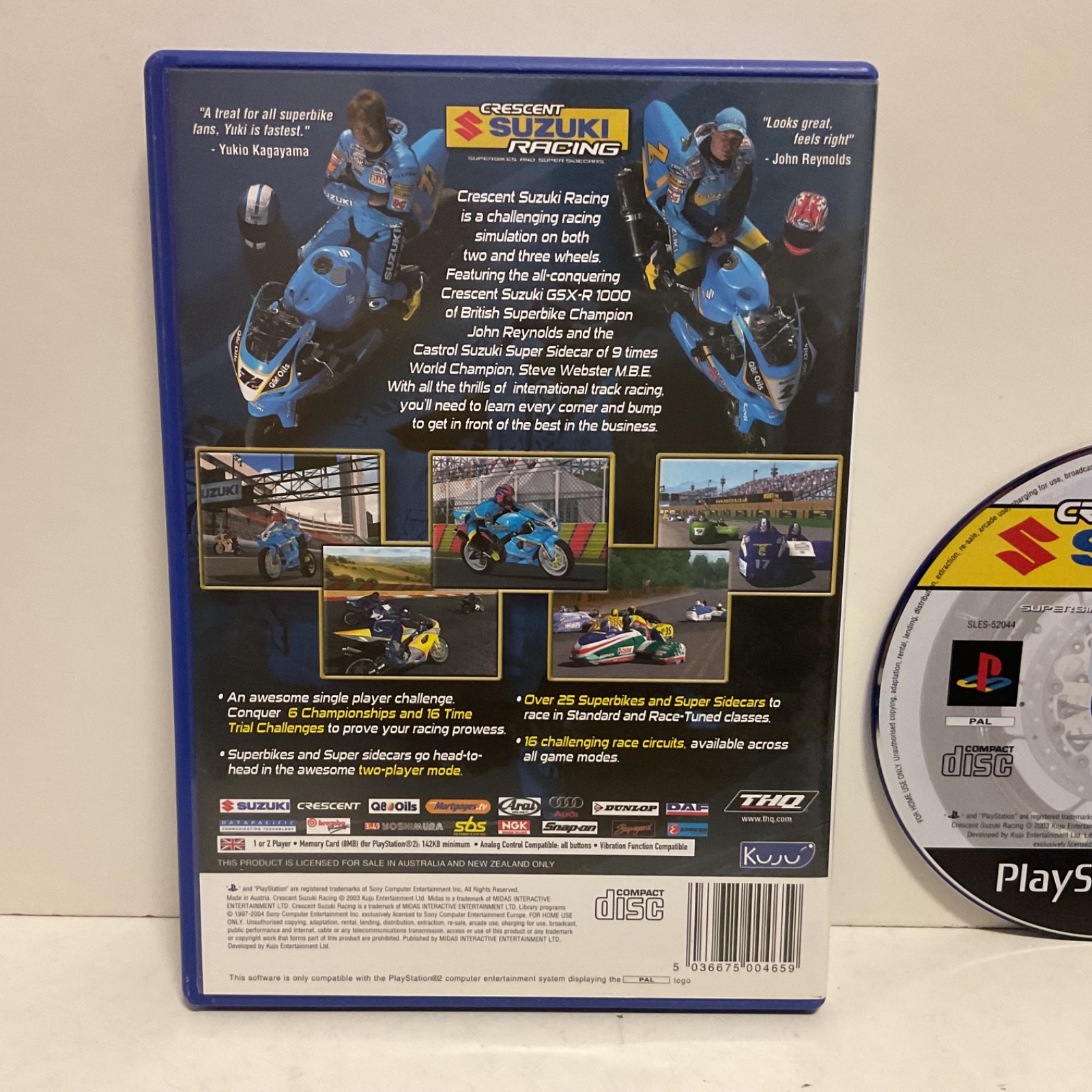 Crescent Suzuki Racing PS2 PlayStation 2 PAL – VGC – Free Post