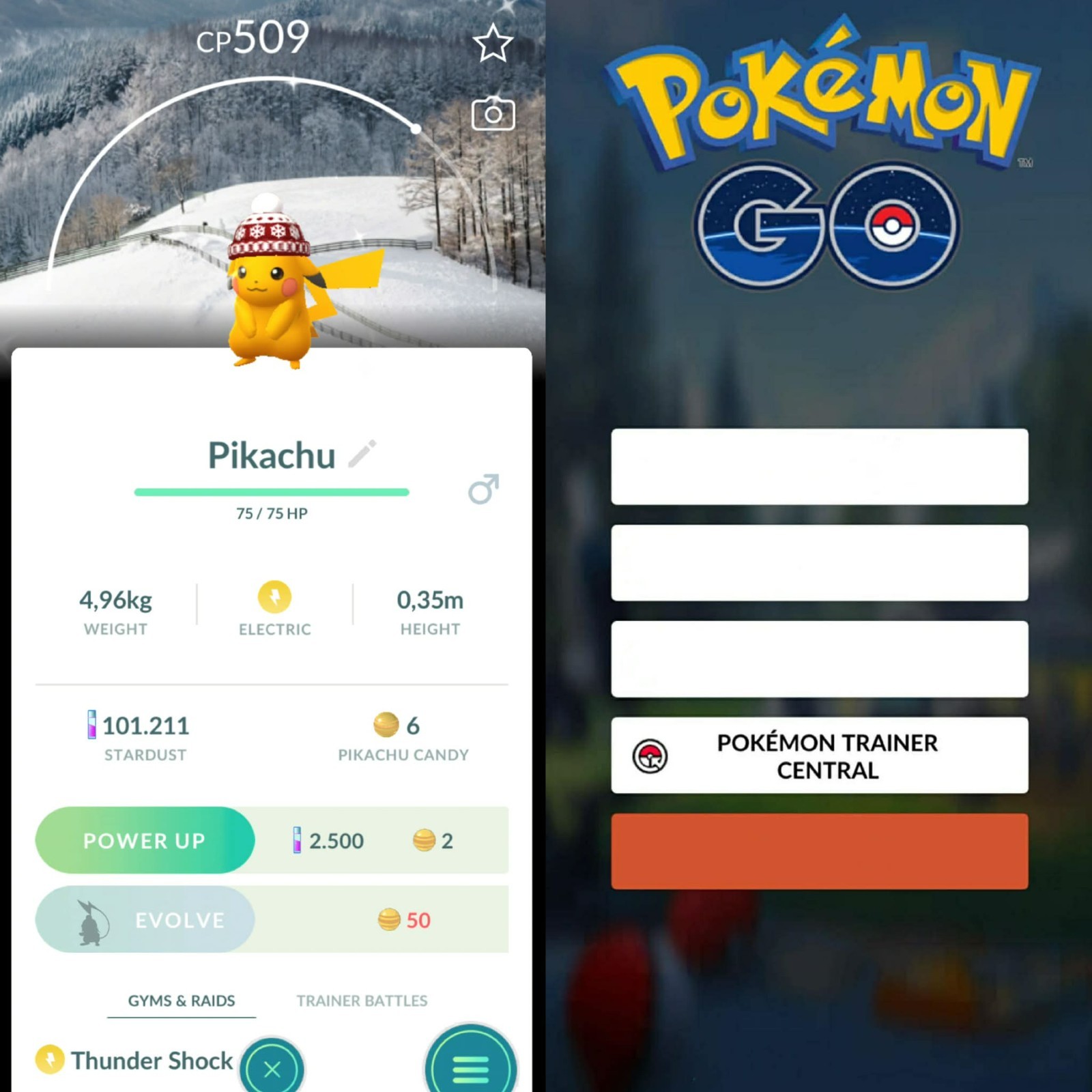 Pokémon Go | Shiny Pikachu Beanie Hat Pyeochang Background✨Mini PTC 80k Stardust