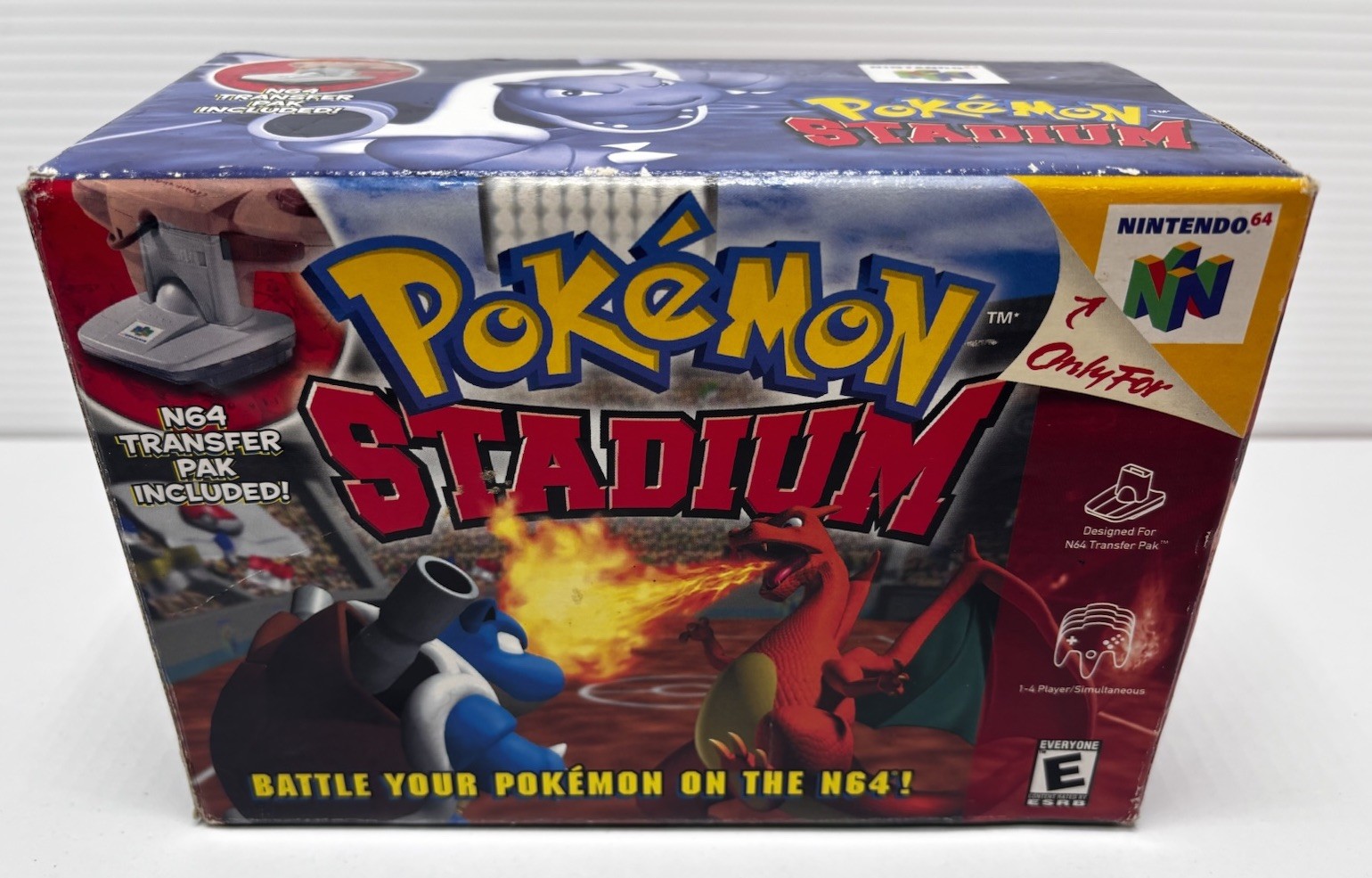 Pokemon Stadium w/ Transfer Pack Box And Manual N64 Nintendo 64 Great Condition