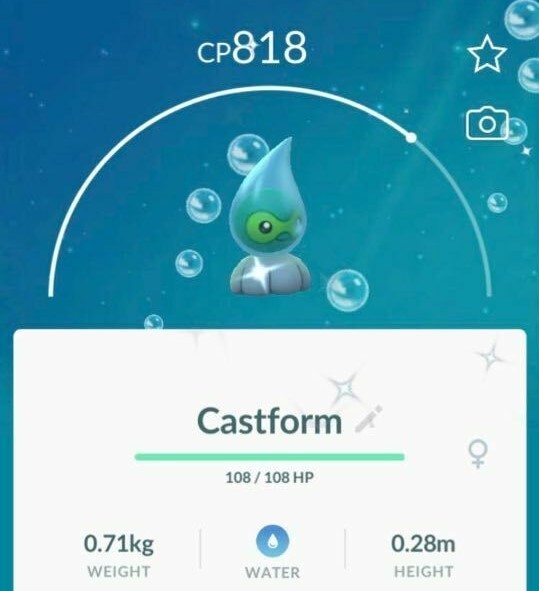 ✨ Shiny Castform ✨ Sunny – Snowy – Rainy – PTC – 20k stardust