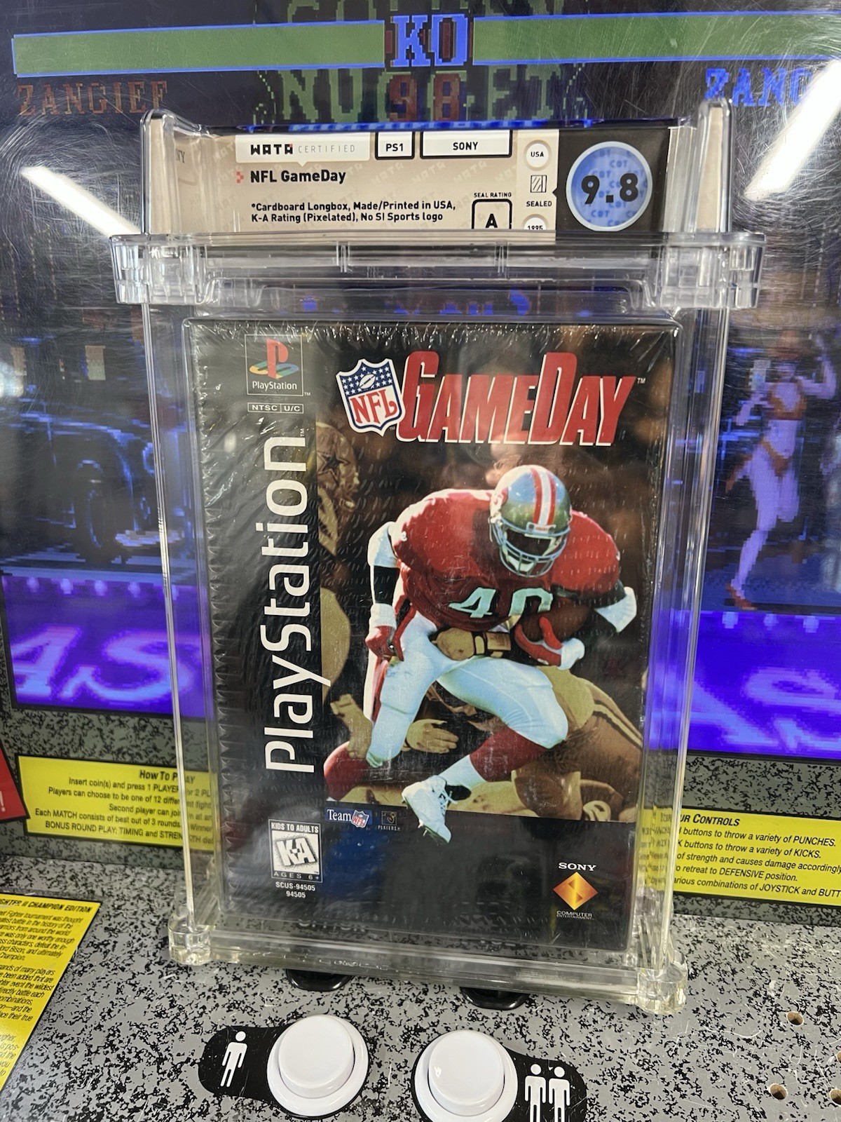 1995 PS1 NFL GameDay Cardboard Longbox WATA 9.8 A Sealed NEW Sony Playstation