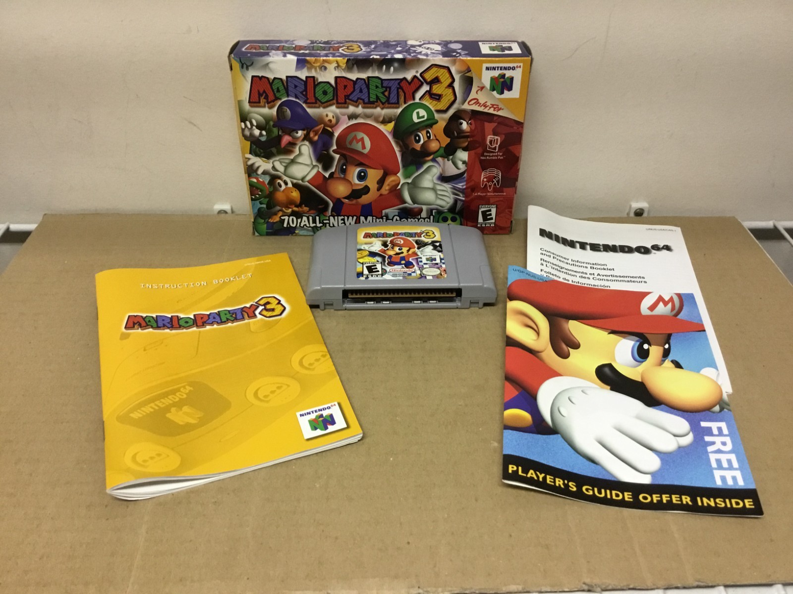 Used Nintendo 64 Cartridge Mario Party 3 w/ Box & Manual – Complete *Tested*