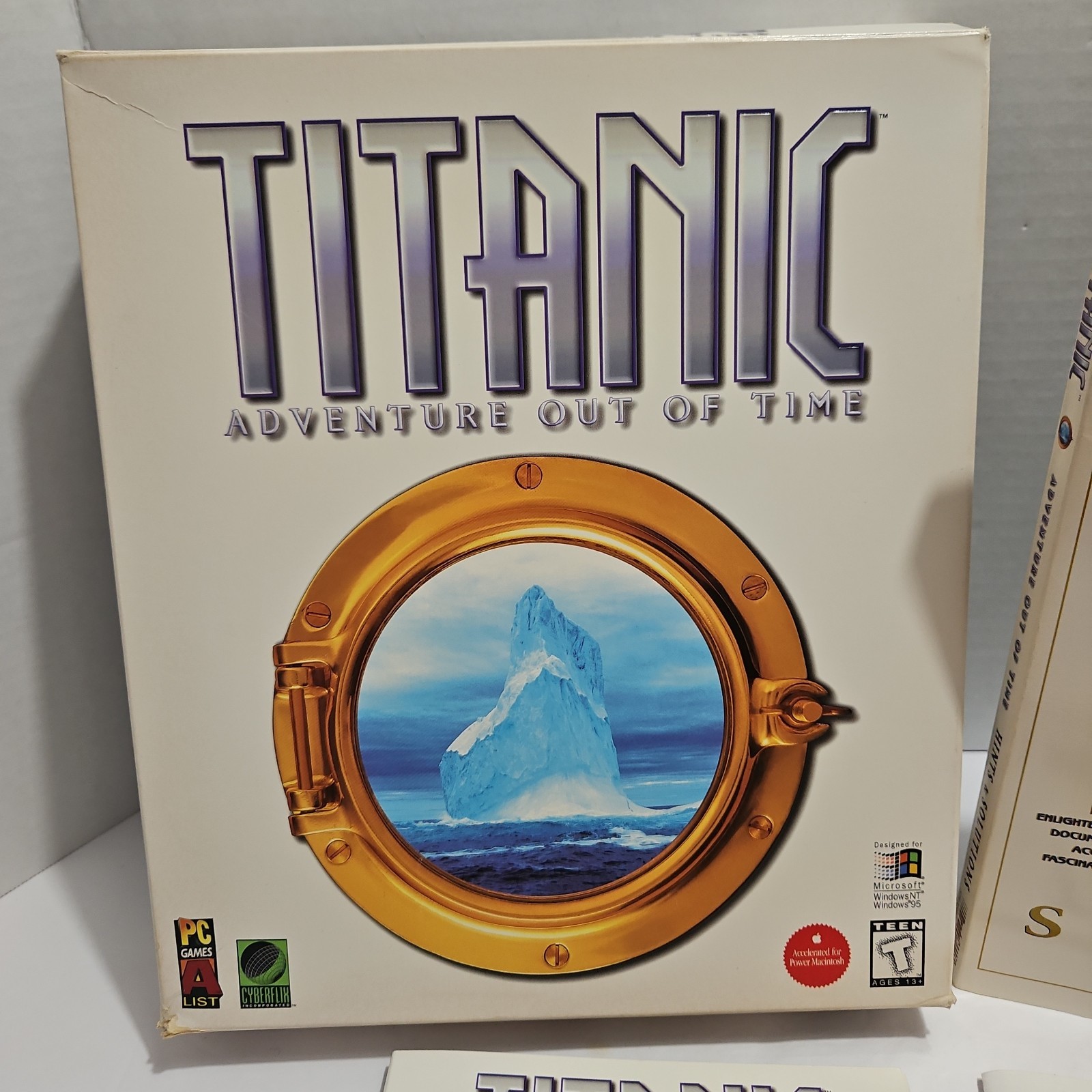 Titanic Adventure Out of Time PC Big Box Complete 2 Disc Mac 1996 Hints Book