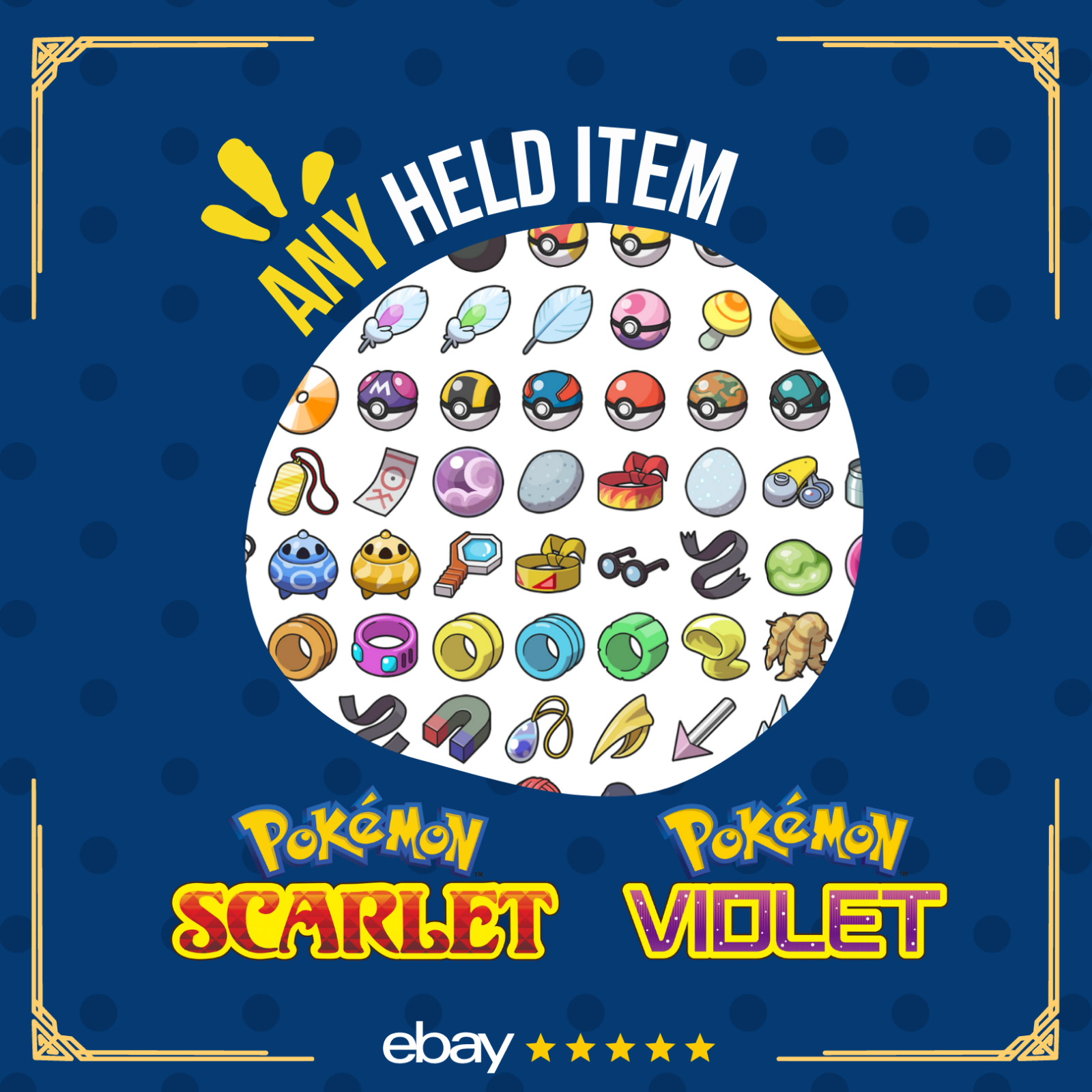 ANY TMs TM Held Item for Pokémon Scarlet Violet Master Ball Life Orb Focus Sash