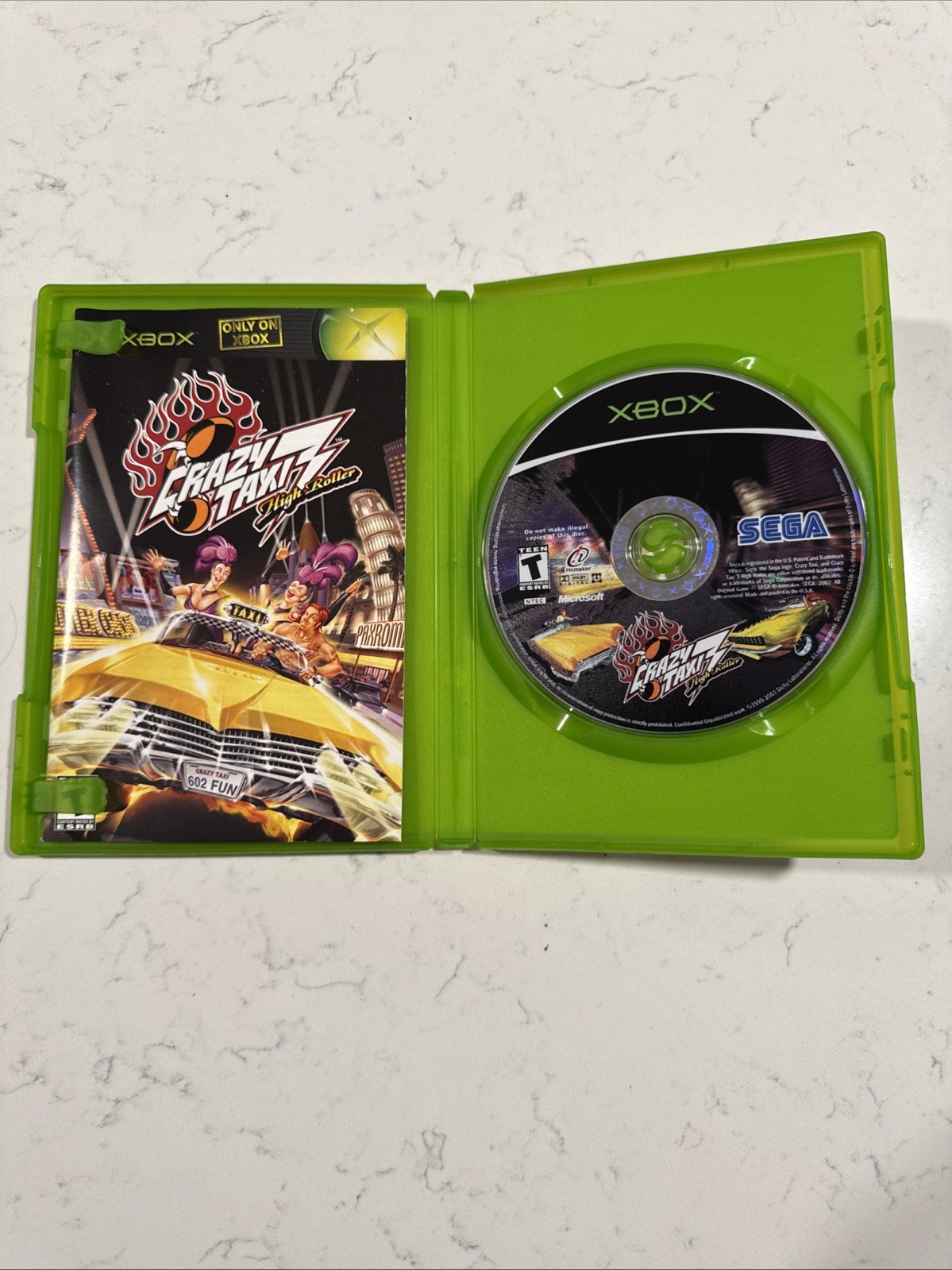 Crazy Taxi 3: High Roller (Microsoft Xbox, 2002) CIB Complete Tested Great Cond