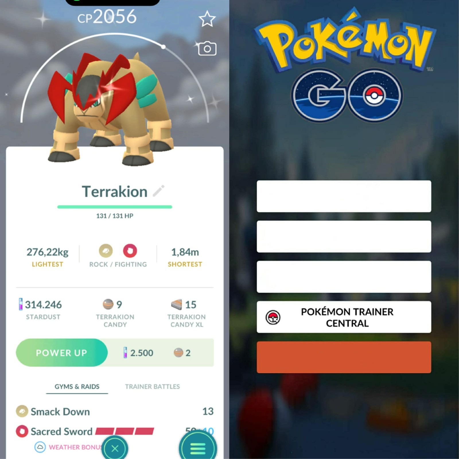 Pokémon Go | Shiny Terrakion ✨ Mini PTC 80k Stardusts