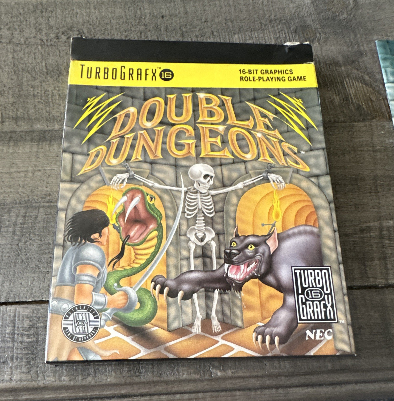 NEC Double Dungeons TurboGrafx-16 HuCard Role Playing Game w/ Box & Manual