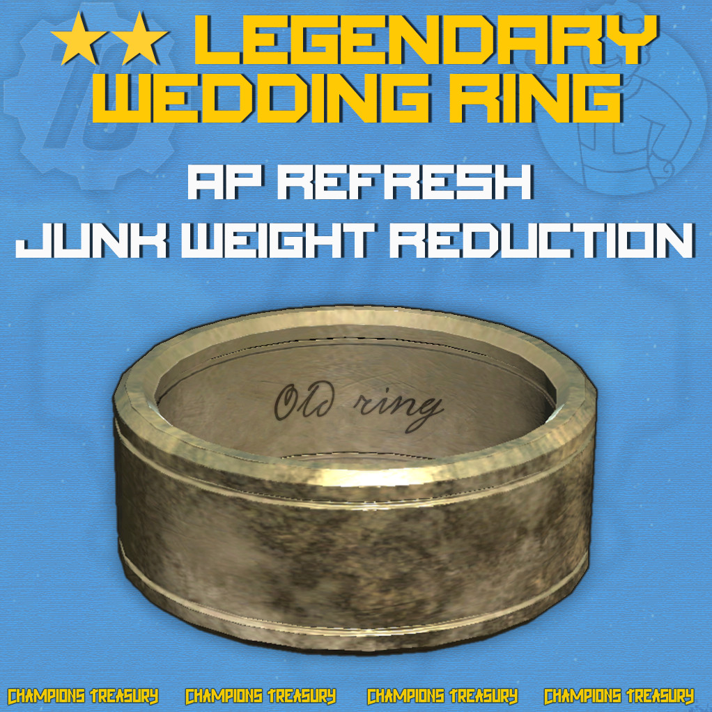 FALLOUT 76 [PC] ANY OF ALL 12 LEGENDARY WEDDING RING OF YOUR CHOICE