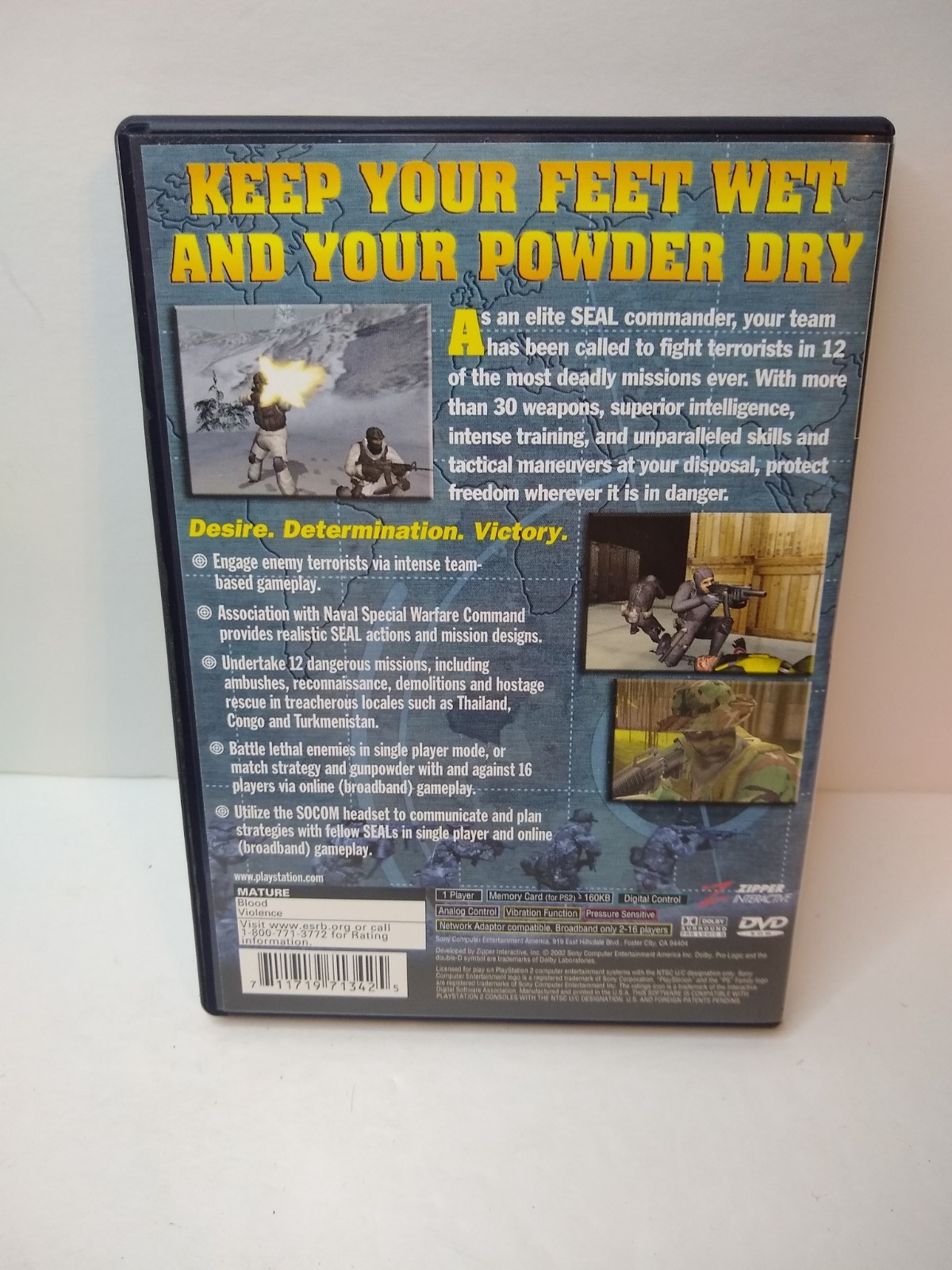 Playstation 2 SOCOM: U.S. Navy Seals Big Box with Headset COMPLETE