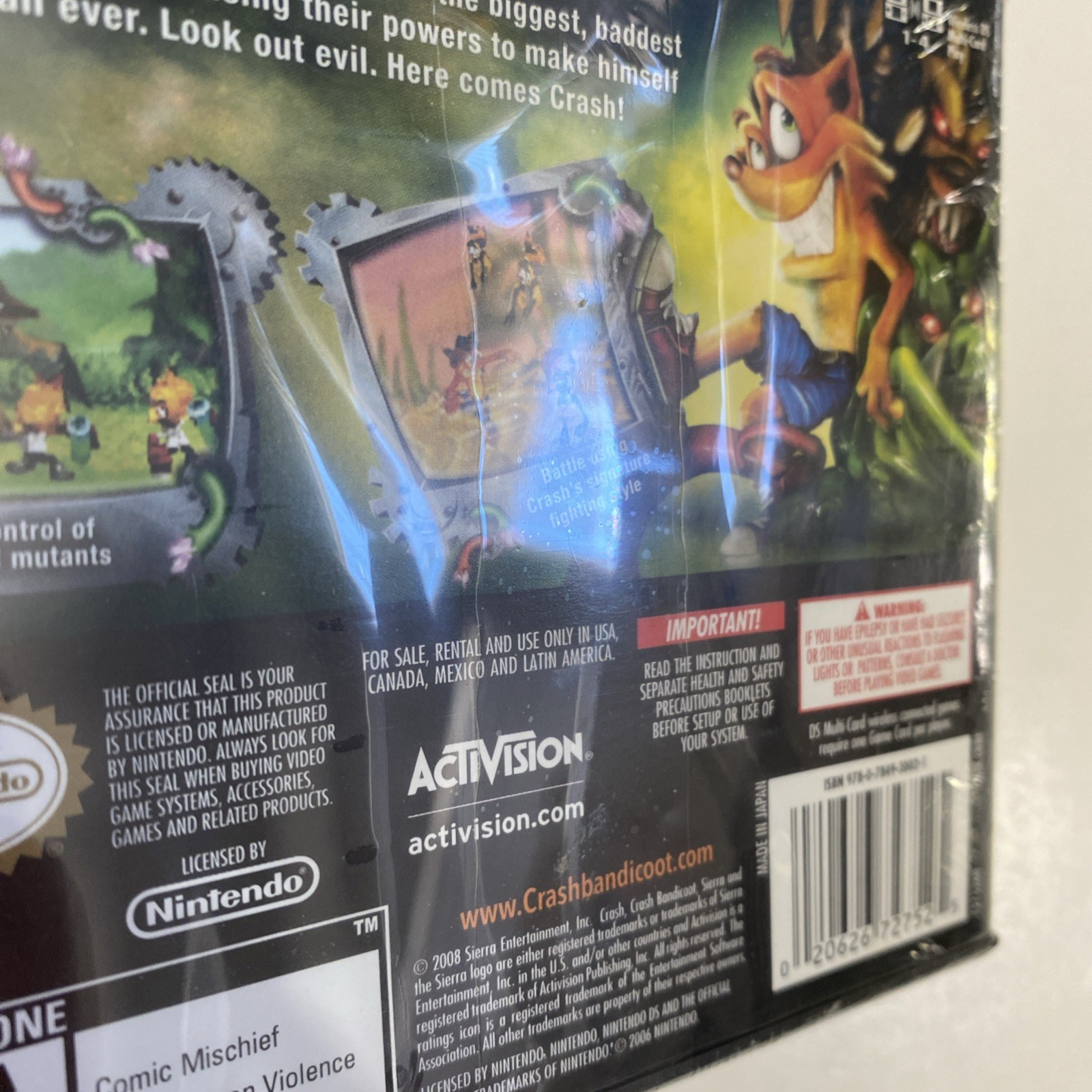 SEALED Crash: Mind Over Mutant Nintendo NEW DS, 2008