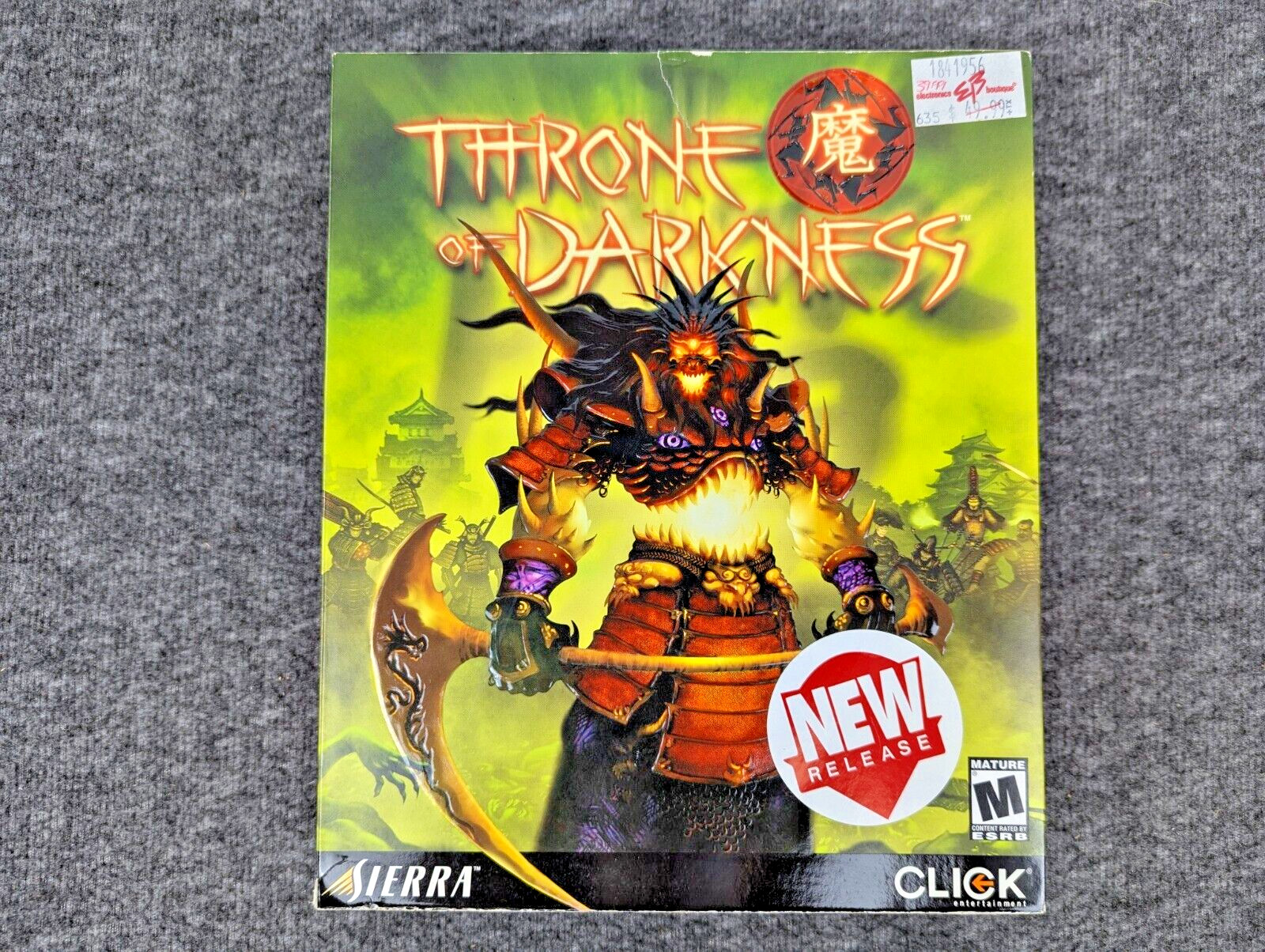 CIB Throne Of Darkness Big Box CD-ROM (PC, 2001) Sierra Role Playing Game – EUC