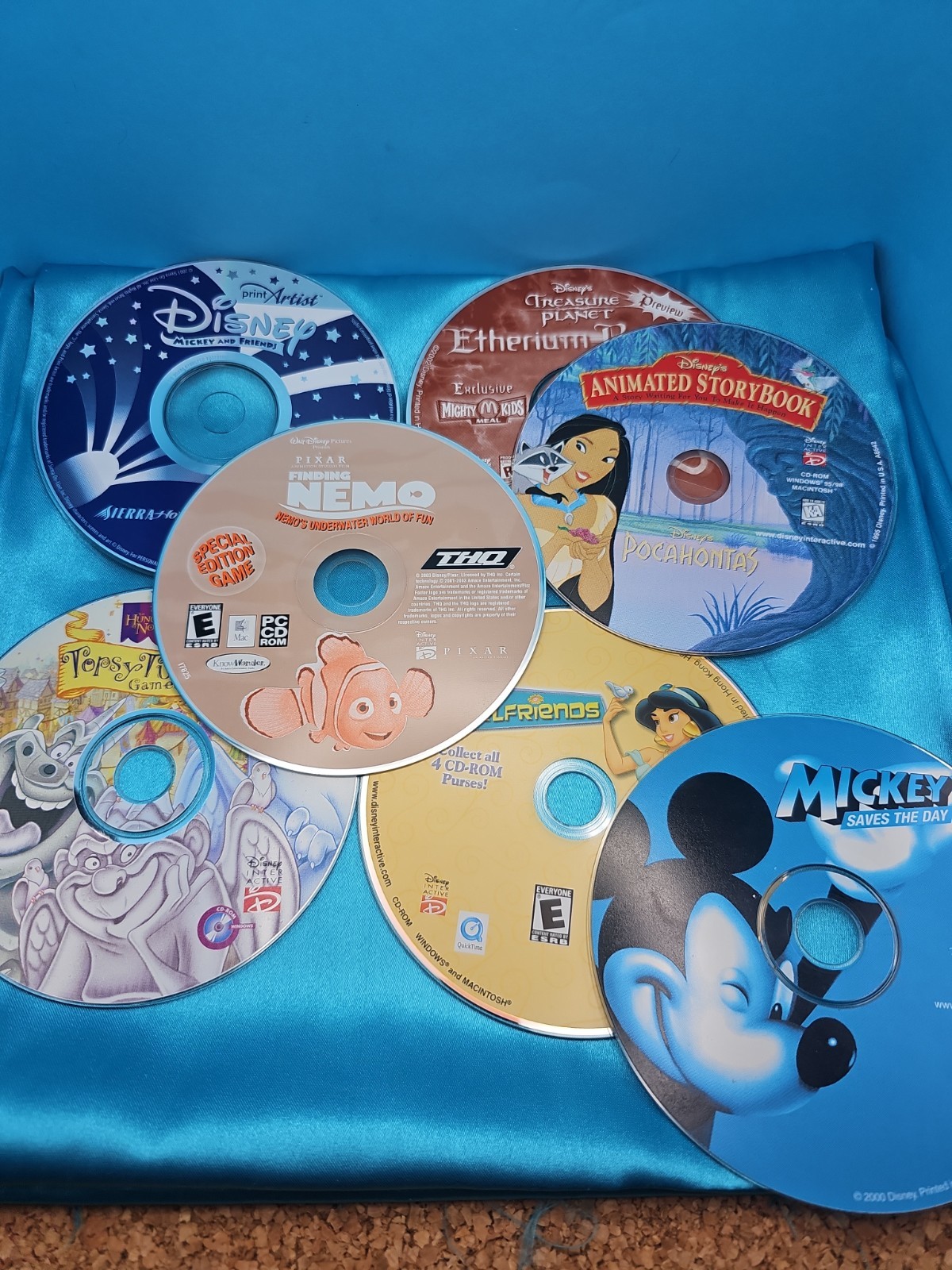 7 Disney PC Games Vintage Windows Discs Only
