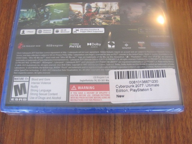 NEW Cyberpunk 2077 Ultimate Edition Sony PlayStation 5 PS5 Sealed Video Game CD
