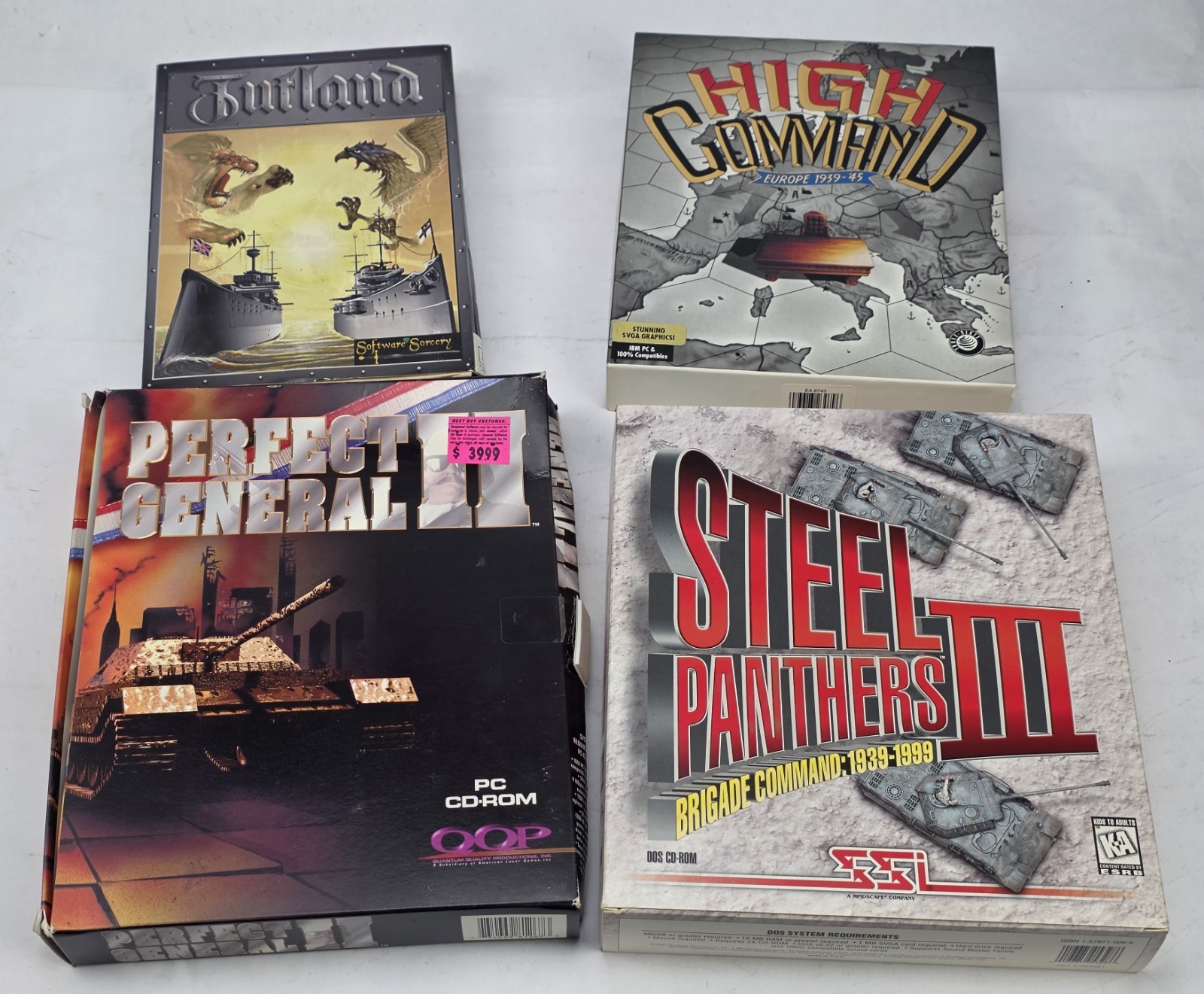 Vintage Military War Strategy Software Game Lot Floppy Disks & CD-Rom CIB