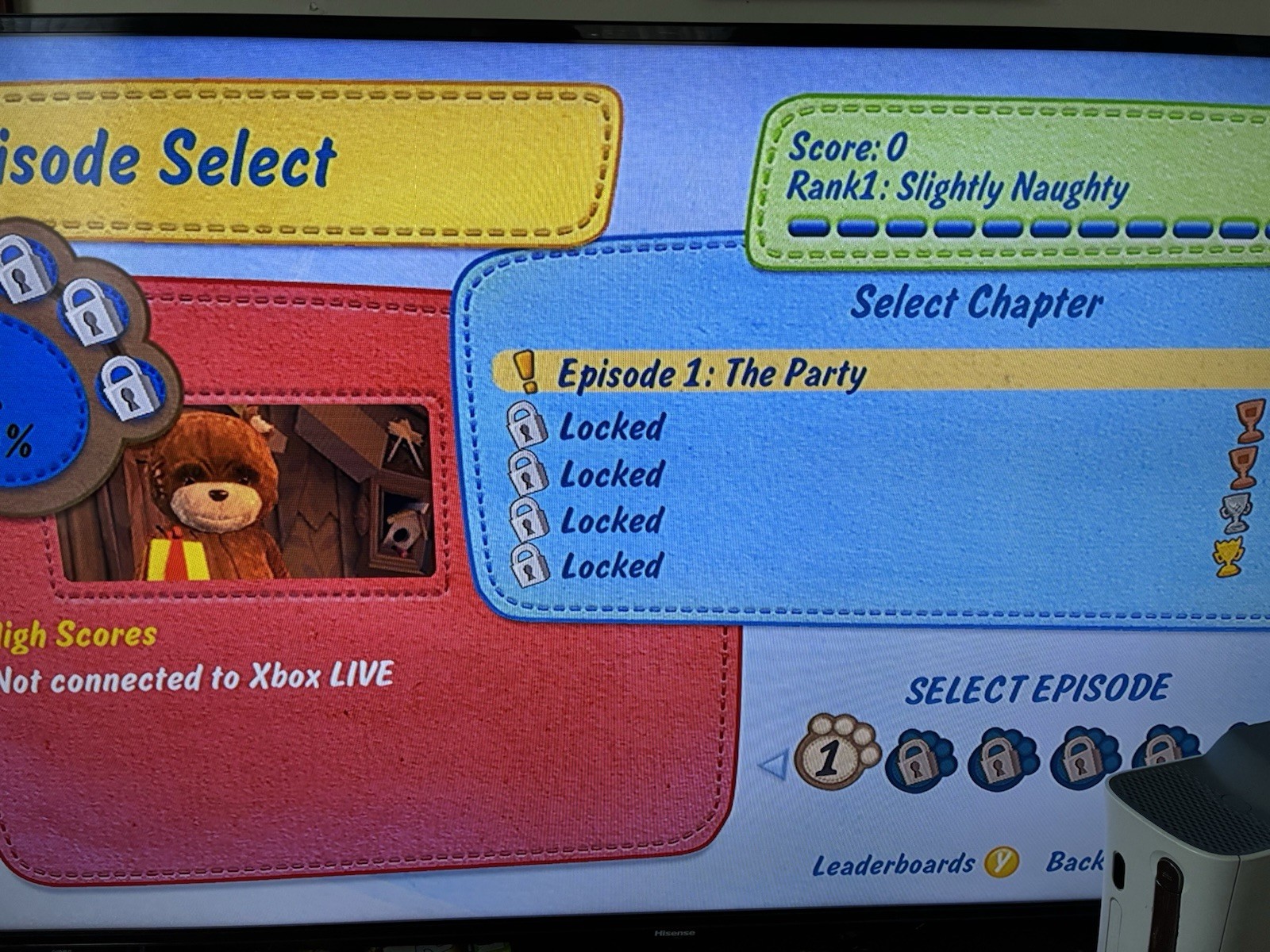Microsoft Xbox 360 Naughty Bear Game Case Manual 2010 Tested Works
