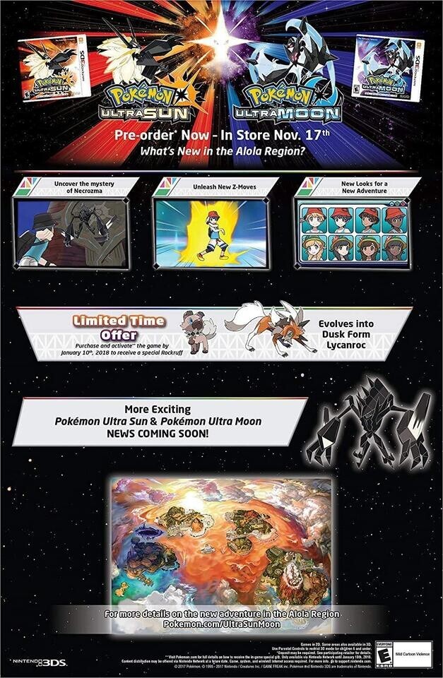 Pokémon Ultra Sun – Nintendo 3DS Factory Sealed Fast Free Shipping!