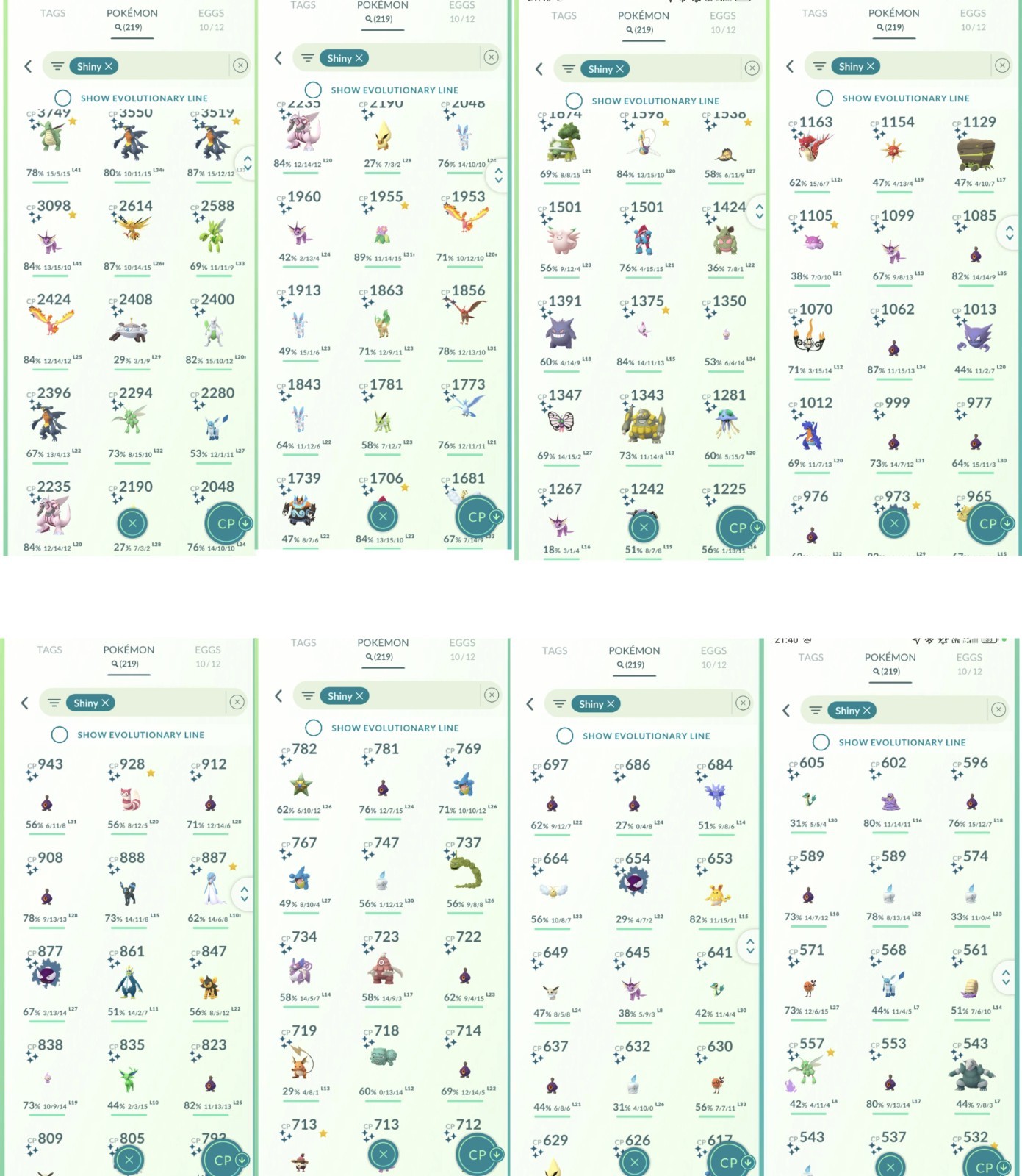 2016 Pokémon Gó Accoůnt Level 70 | 219 SHINY | 65 LEGENDARY | 10 MIL STARDUST