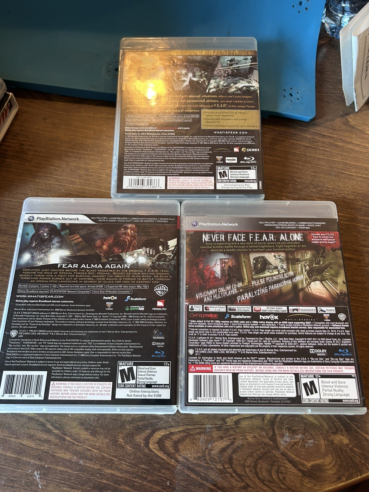 F.E.A.R. Trilogy 1 2 & 3 (PlayStation 3) CiB Tested & Working!