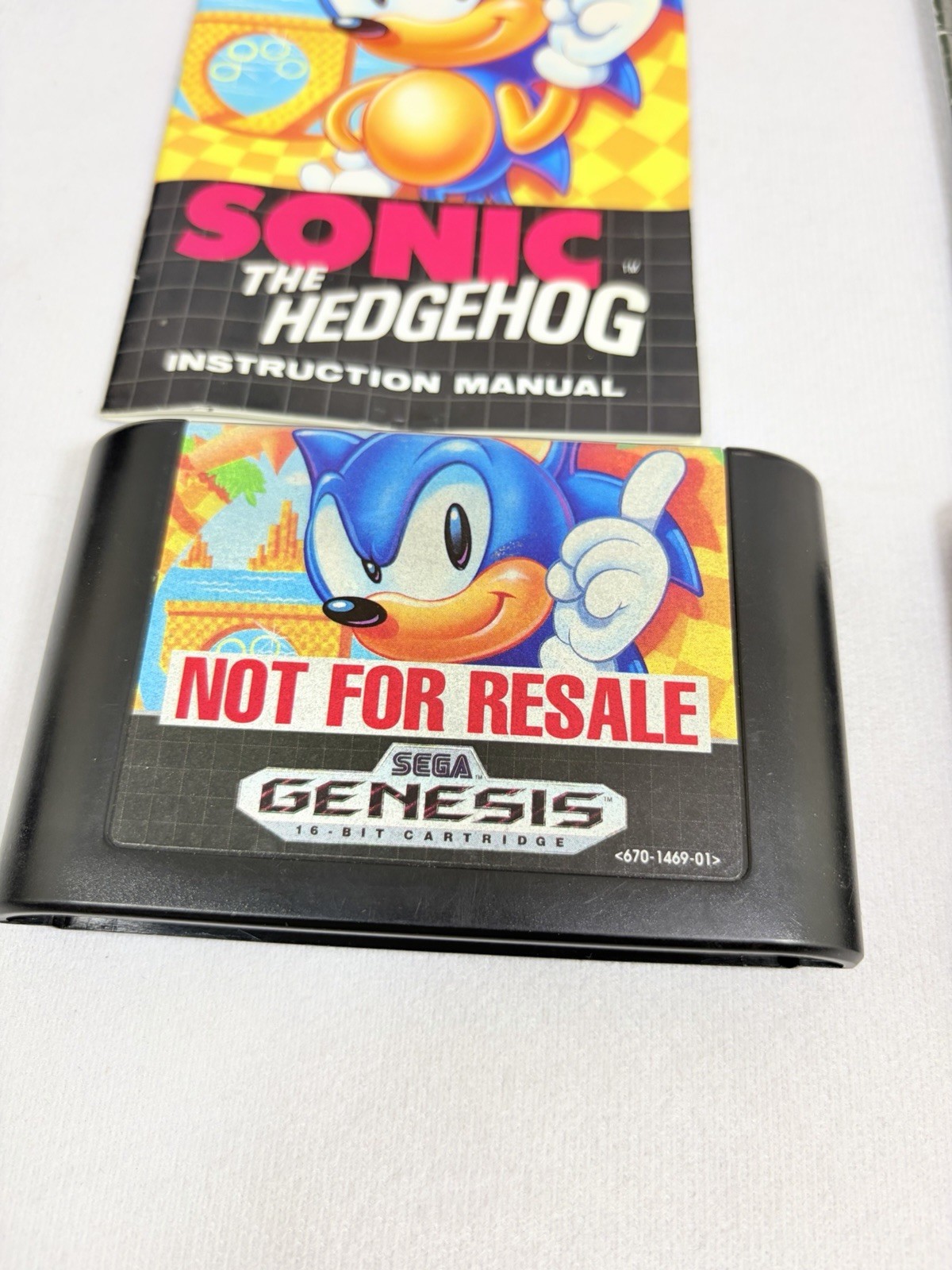 Sonic The Hedgehog 1 & 2 Not For Resale Sega Genesis CIB Tested Working
