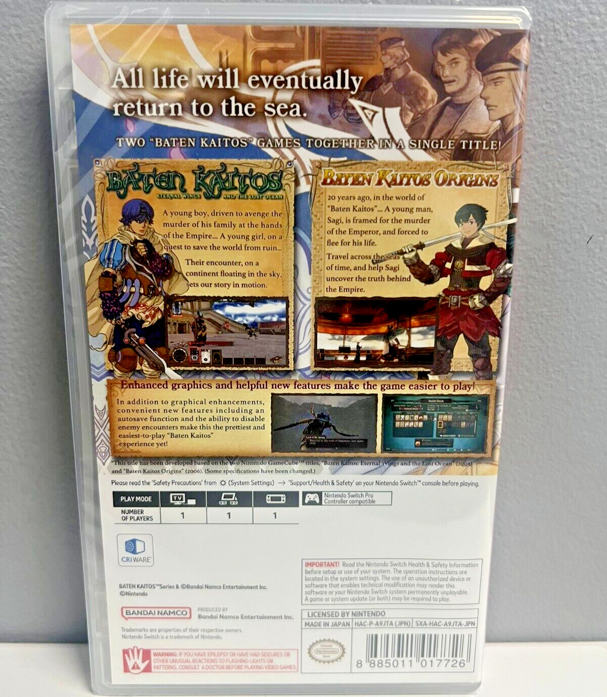 Baten Kaitos I & II HD Remaster Switch Brand New Game (RPG 2023) Sealed!