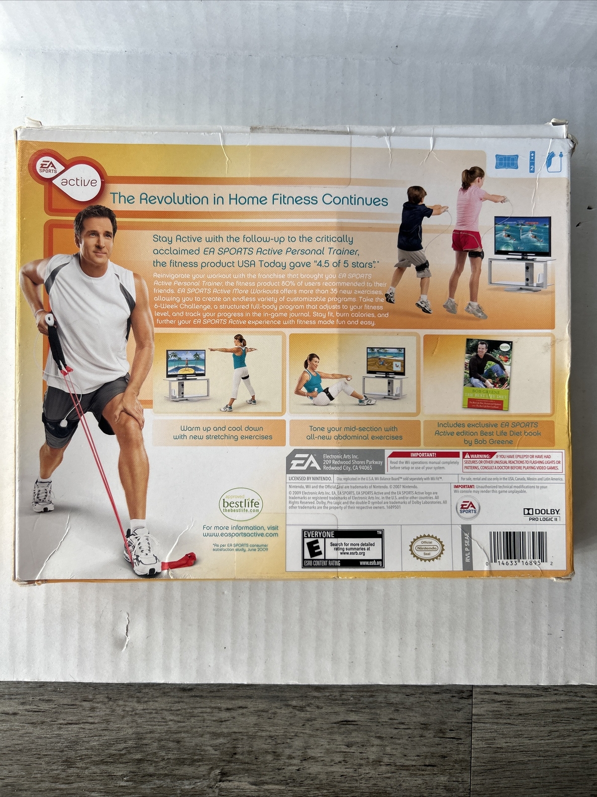 Wii Active More Workouts 2009 Big Box Fitness New Sealed Game & Book Open Box