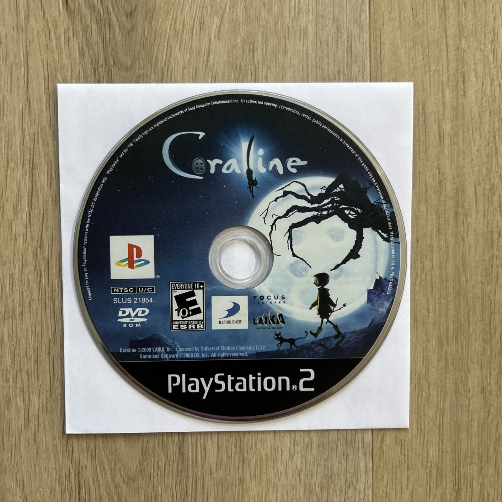 Coraline (Sony PlayStation 2, 2009) Disc Only – Tested/Working
