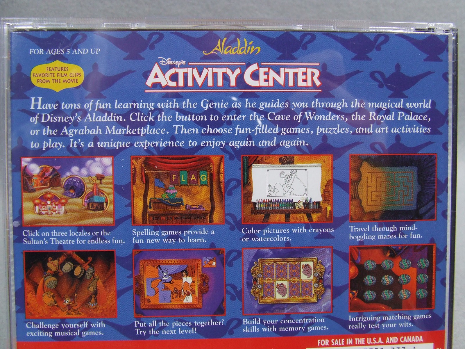 Disney’s Aladdin Activity Center PC CD-ROM Windows / Mac Ages 5 And Up