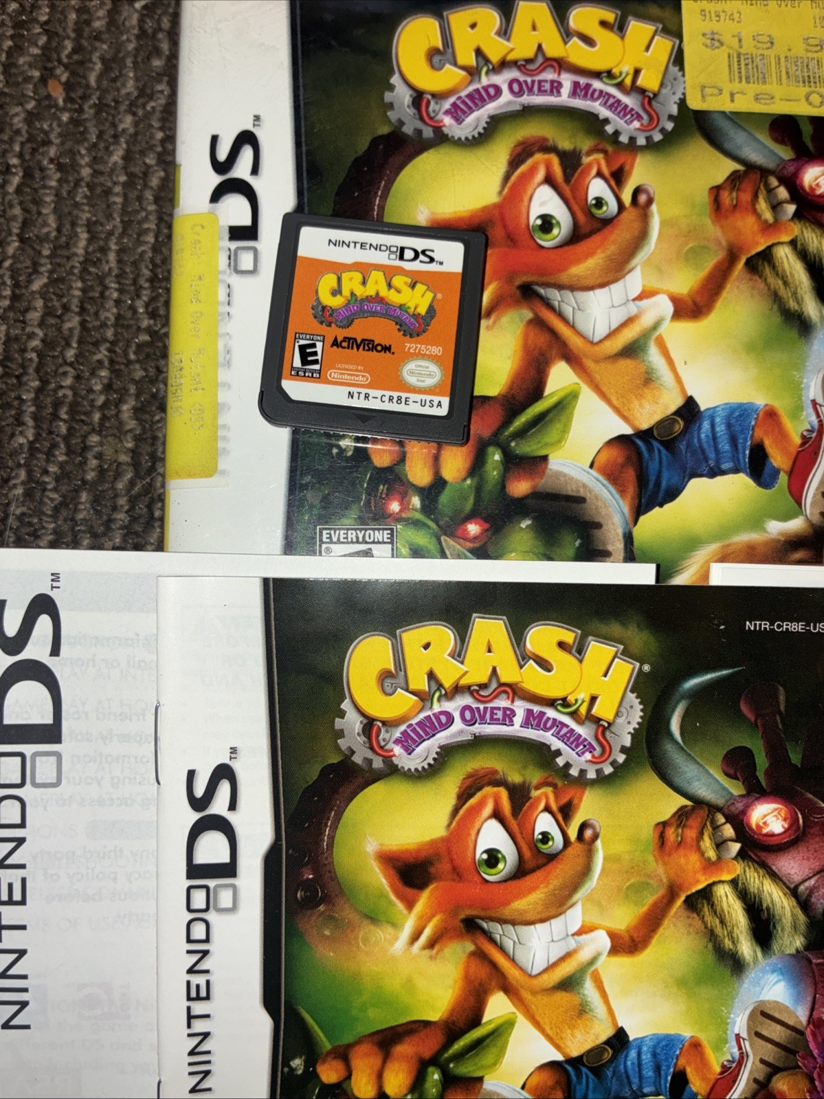 Crash Mind Over Mutant Nintendo DS Complete In Box CIB