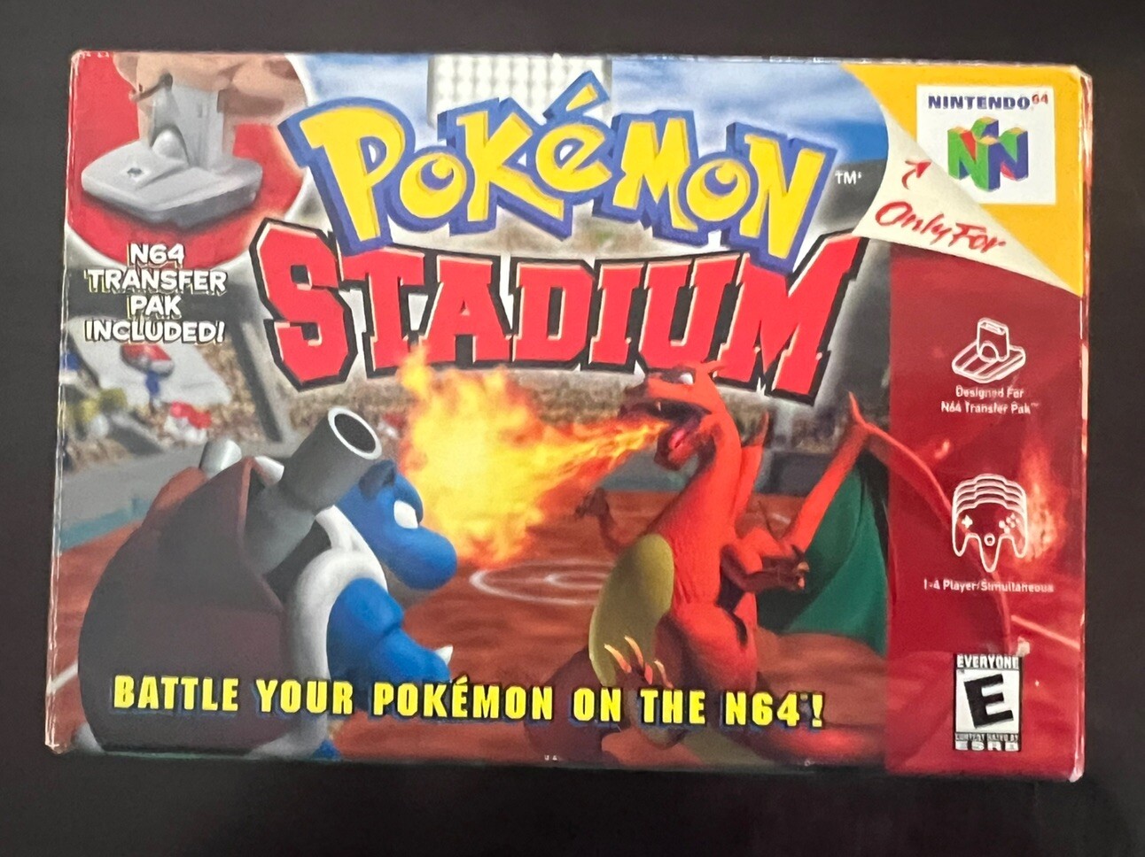 Pokemon Stadium N64 Nintendo 64 with Transfer Pack And Manual Tested Authentic