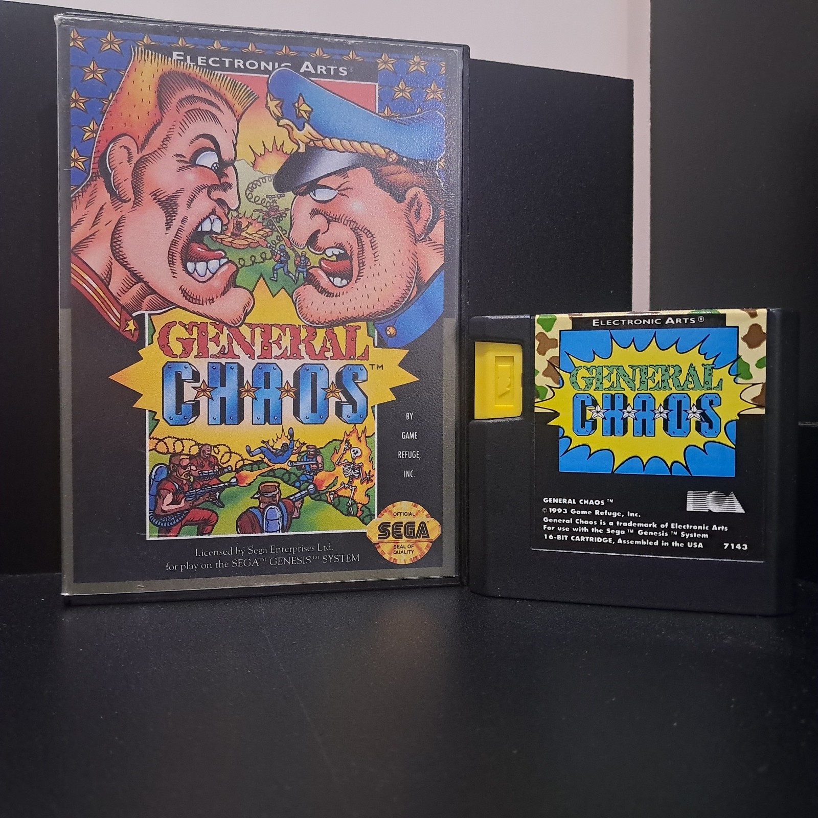 General Chaos Sega Genesis 1993 Game Cartridge In Original Box No Manual Tested