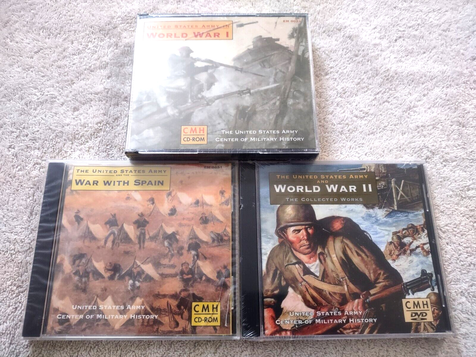 NEW UNITED STATES ARMY IN WORLD WAR 1, 2 & The War With Spain CMH CD-ROM Vtg