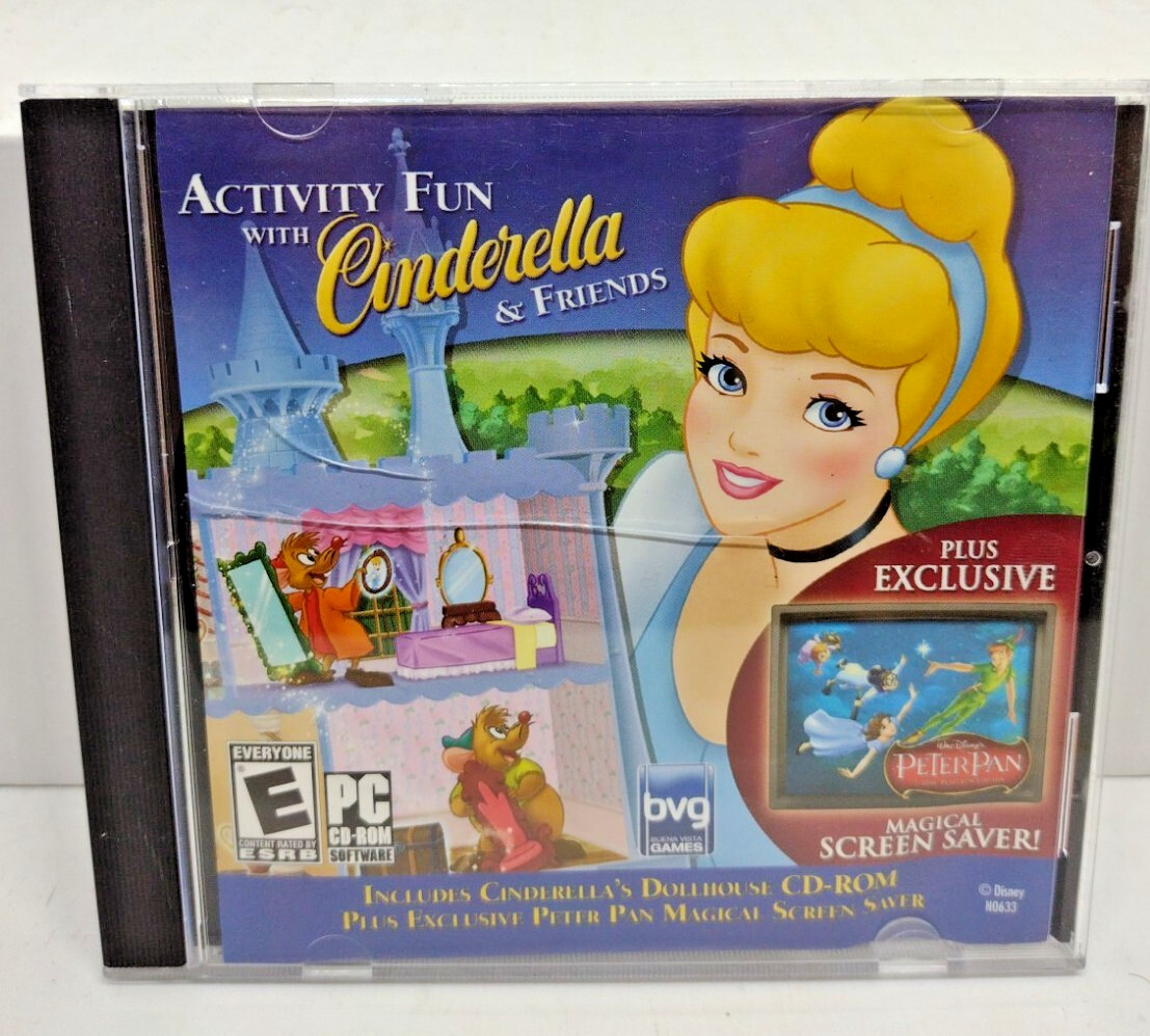 Activity Fun With CINDERELLA & Friends (Disney) / CD-ROM / PC – FREE SHIPPING