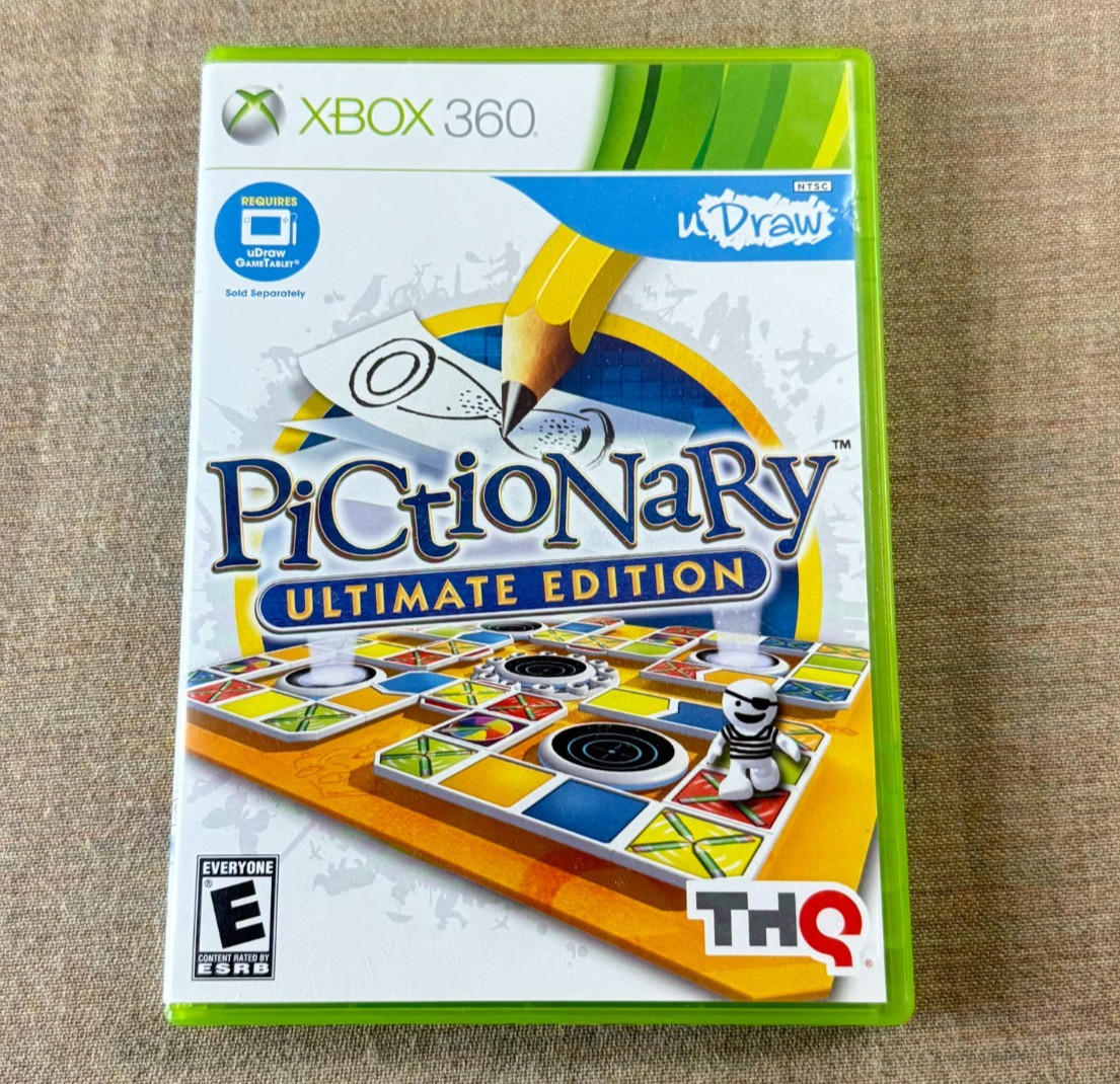 Pictionary: Ultimate Edition (uDraw) (Xbox 360, 2011) – Complete in Box, Tested