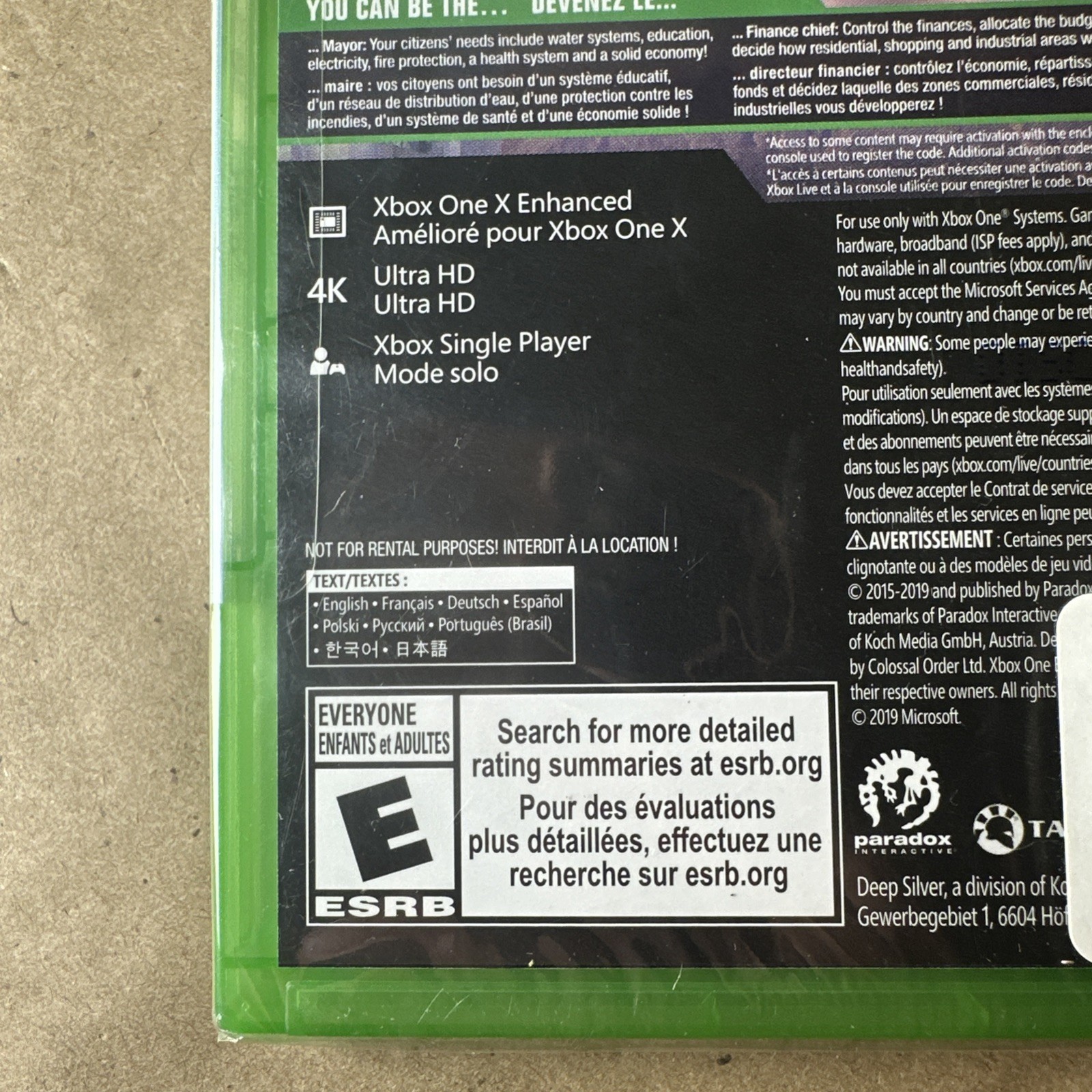 Cities Skylines Xbox One Edition (Microsoft Xbox One, 2017)