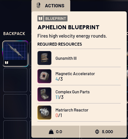 Arc Raiders APHELION Blueprint! Fast Delivery!