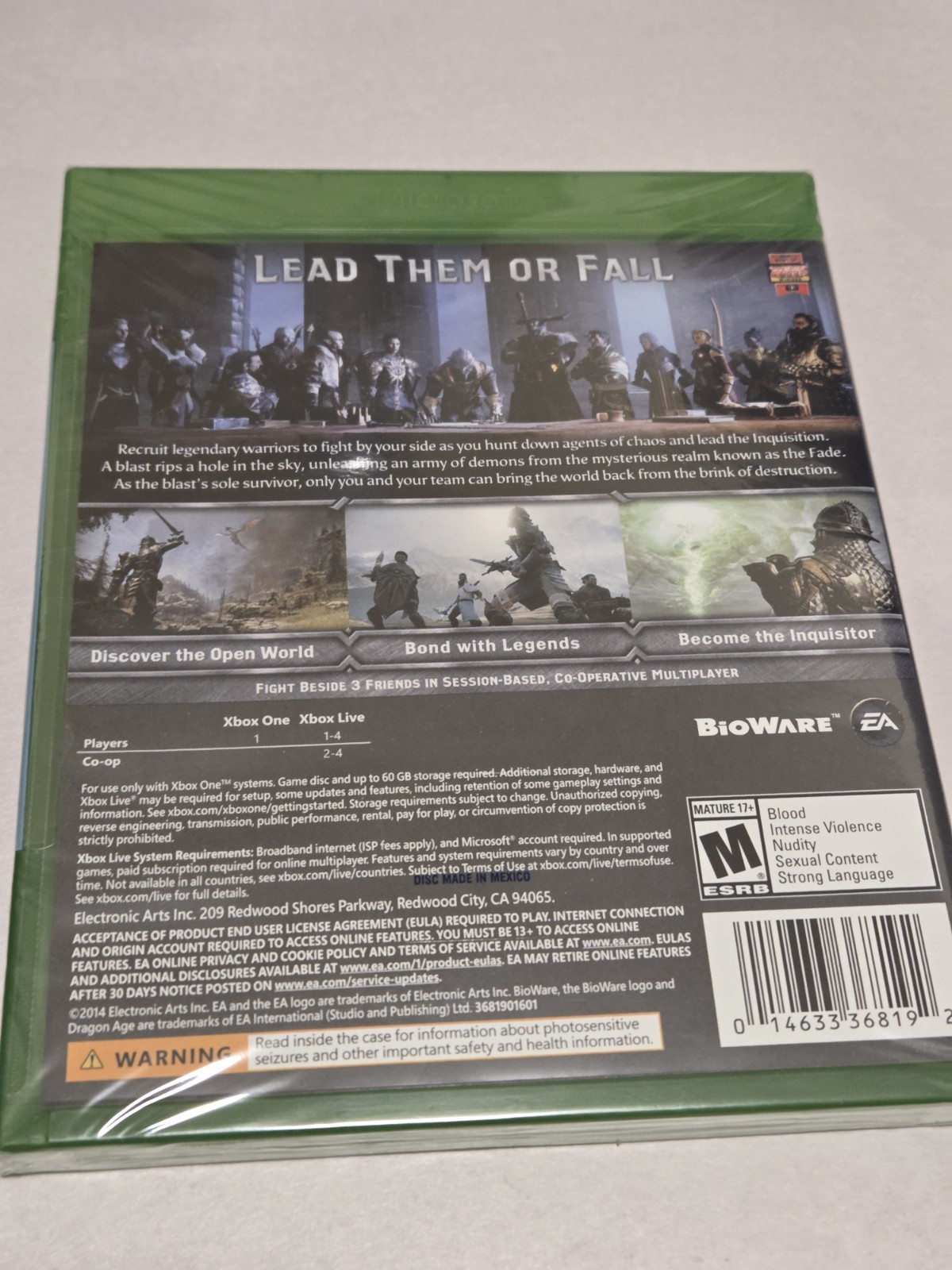 Dragon Age: Inquisition (Microsoft Xbox One, 2014) Brand new Factory sealed!
