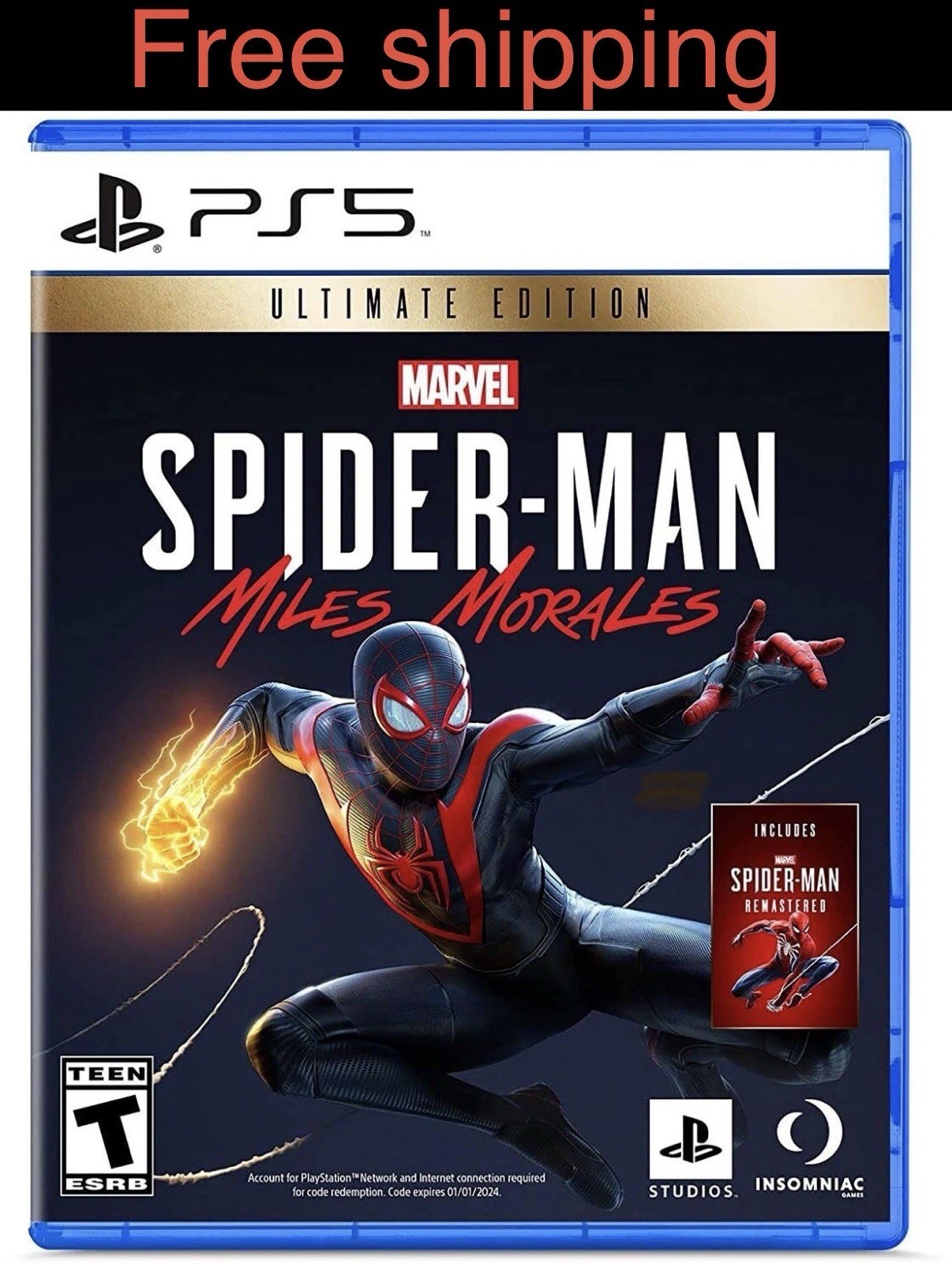 MARVEL’S SPIDER-MAN: MILES MORAL. Ps5 🔥 FREE SHIP 🔥 New Sealed