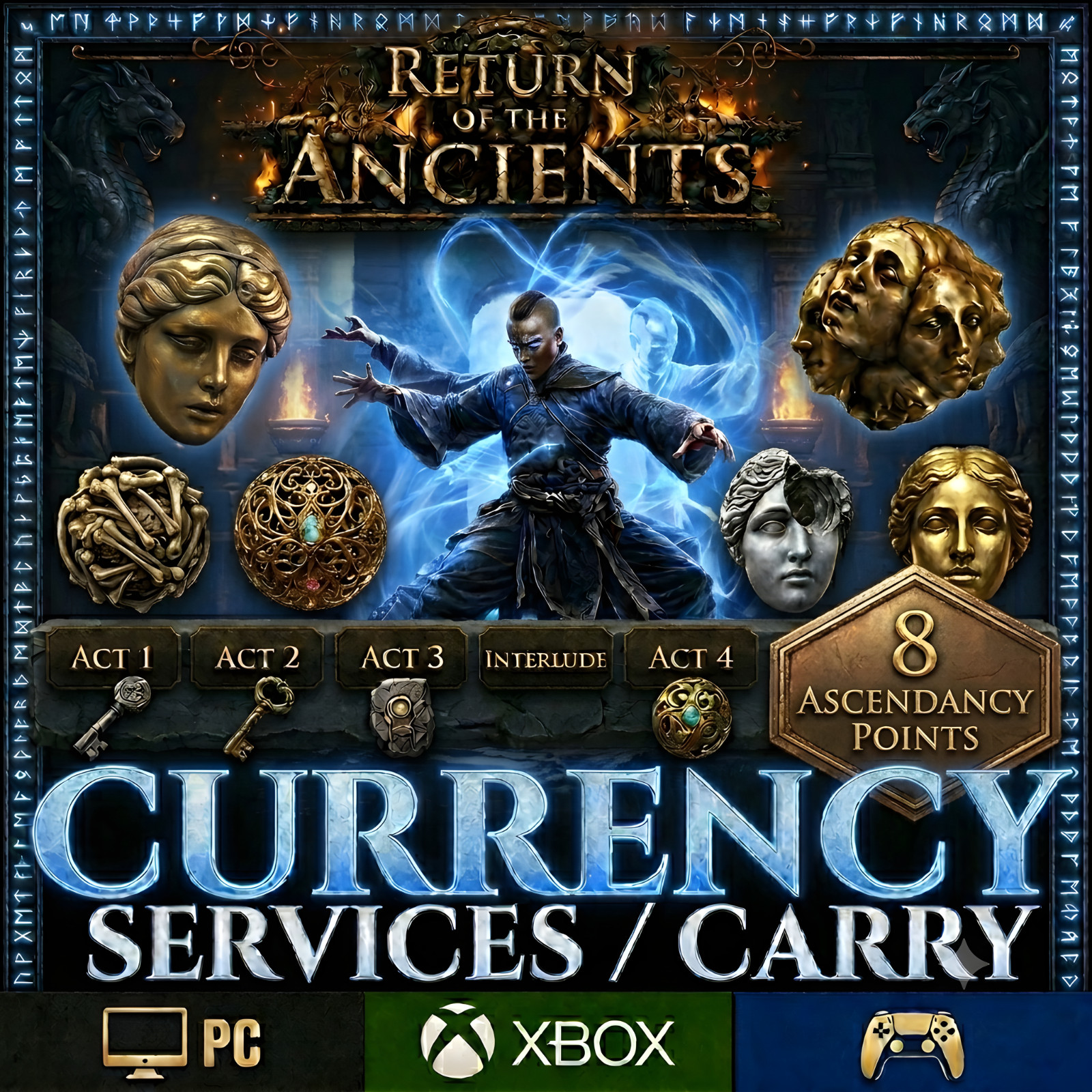 ⭐ POE 2 Carry – Exalted, Divine, All Acts, 8 Ascendancy Points – Fast Delivery ✨