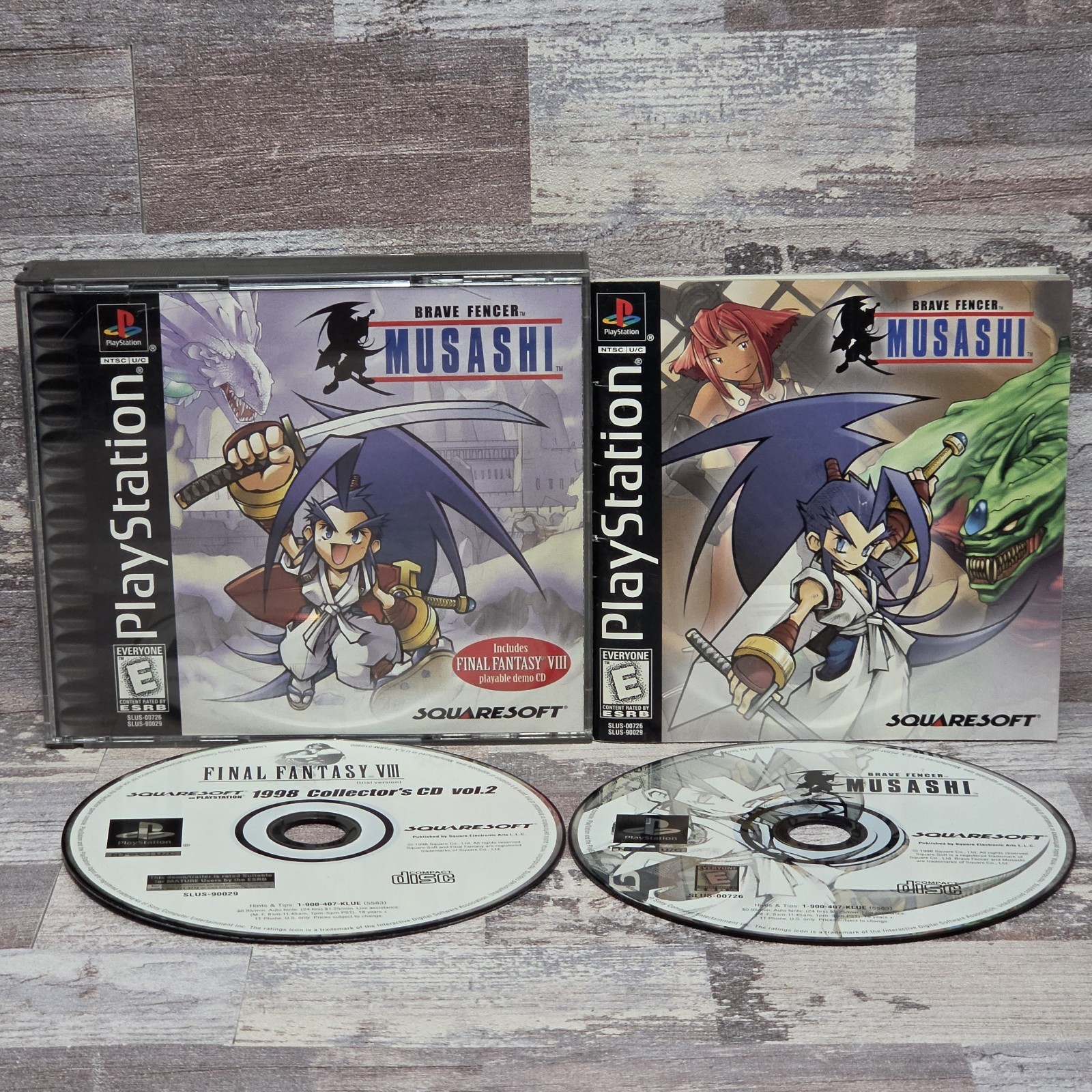 Squaresoft Brave Fencer Musashi Sony PlayStation 1 PS1 NTSC-U/C Complete Tested
