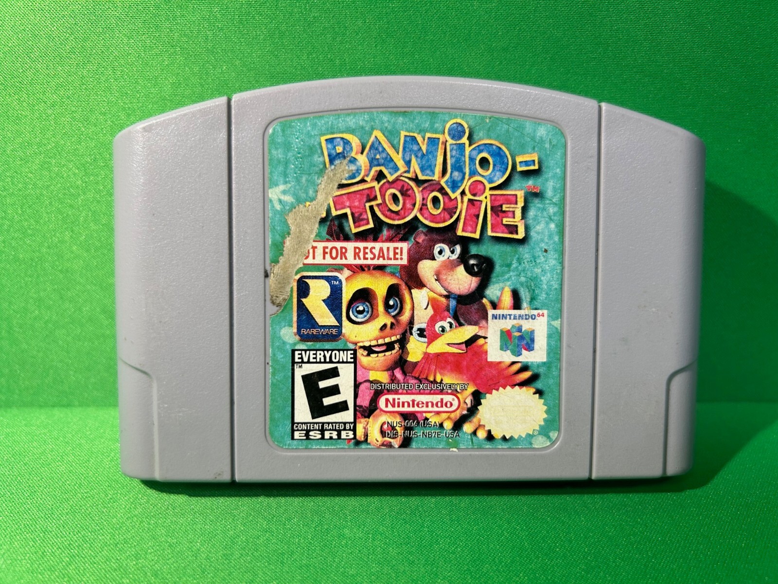 N64 Banjo Tooie NFR Not For Resale Nintendo 64 Cartridge Missing Back Label