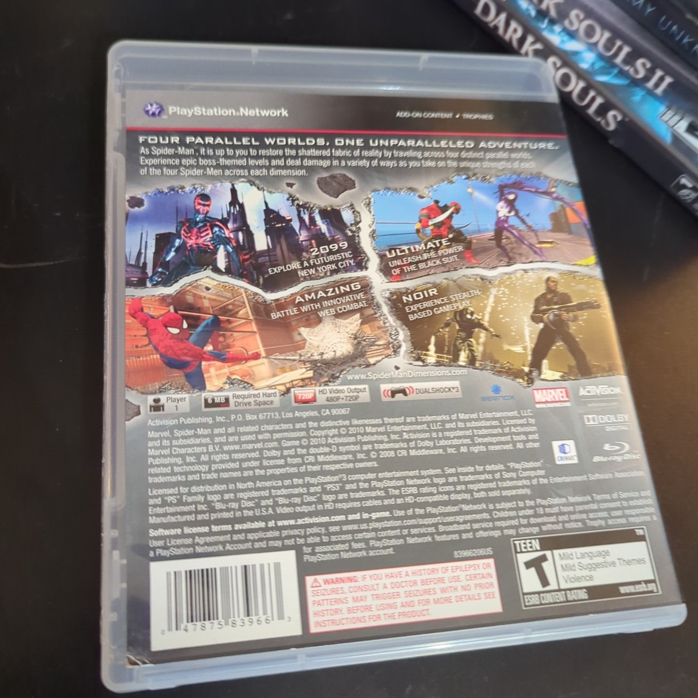 Activision Spider-Man: Shattered Dimensions PS3 NTSC-U/C T-Teen 2010 Action