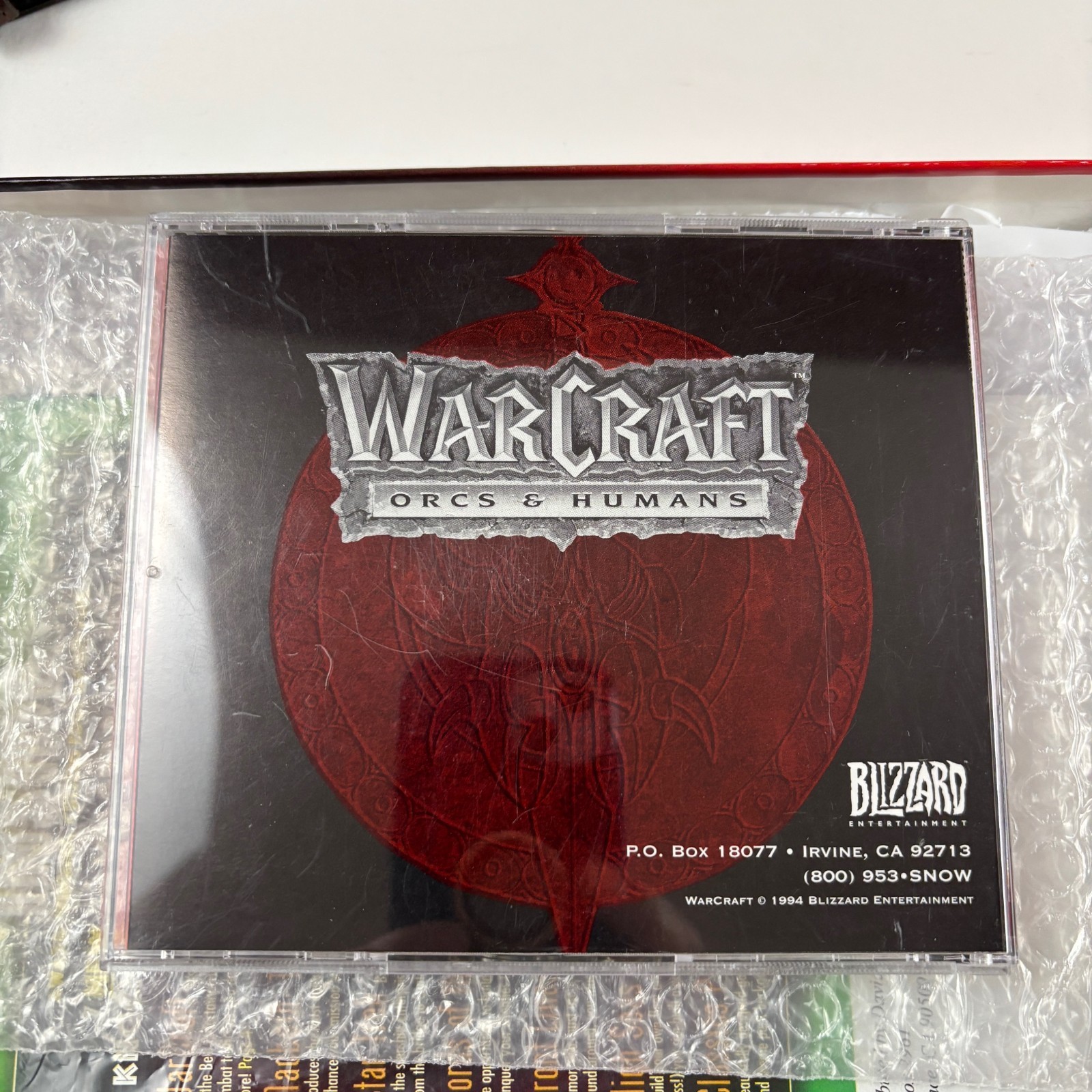 WarCraft Orcs & Humans Big Box, MS-DOS CD, Booklets, Blizzard Entertainment 1994
