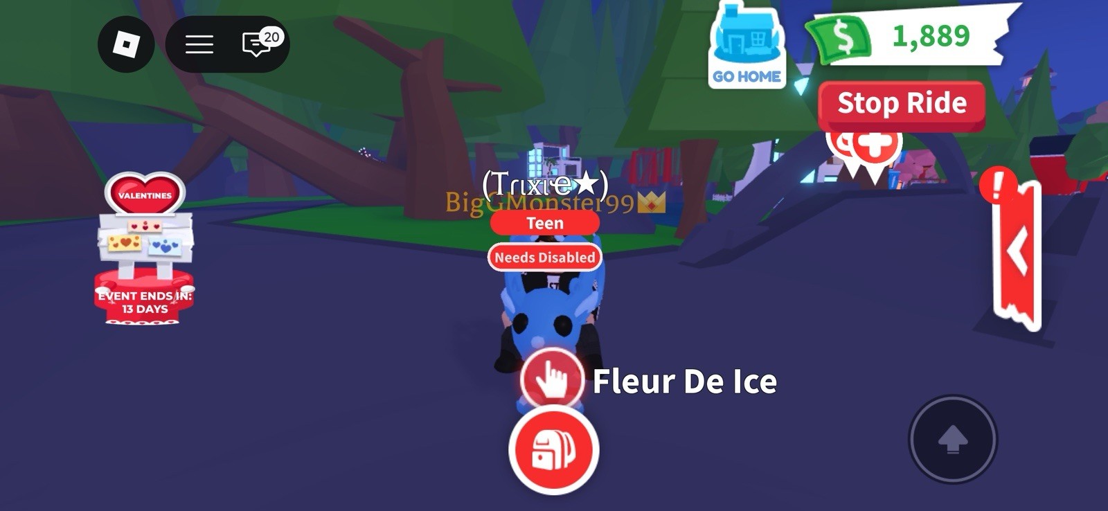 Adopt Me Fleur De Ice virtual pet roblox